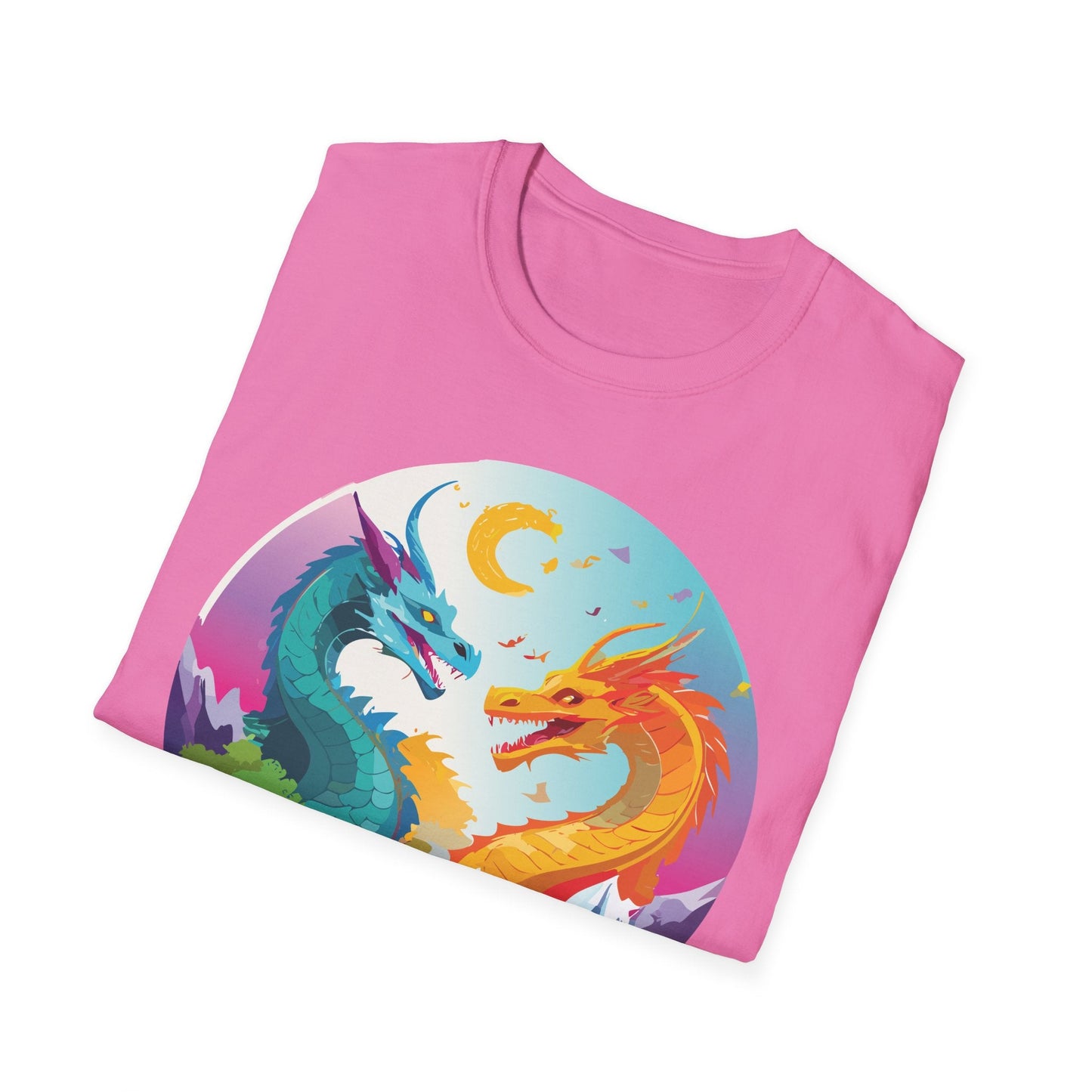 Dragon Graphic Unisex Cotton Softstyle Art Design Tee With Animals 29