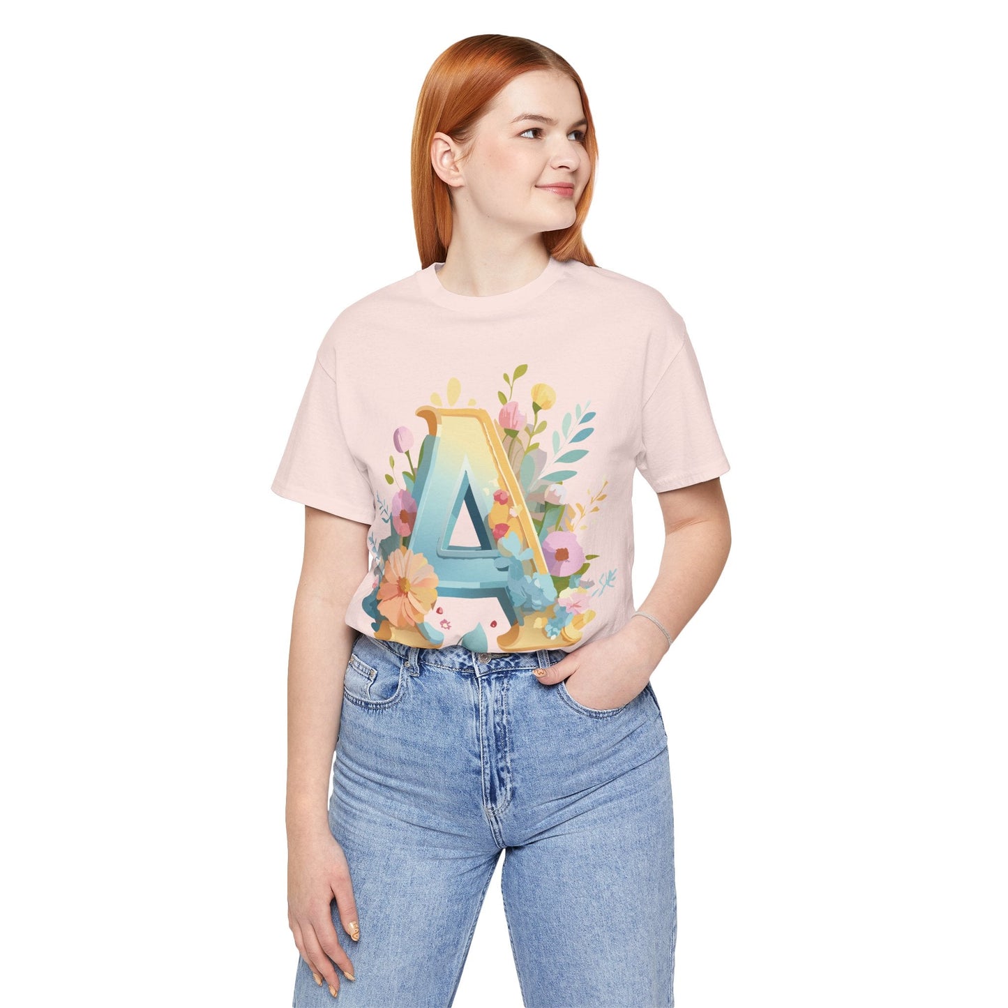 Letter A Shirt Graphic Tee Unisex Vintage Inspired Adelpha Art Jersey Short Sleeve