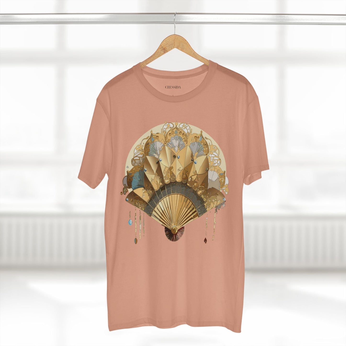Antique Fan Graphic Design T-Shirt Unisex 100 Cotton Floral Carnival Artwork Tee 20
