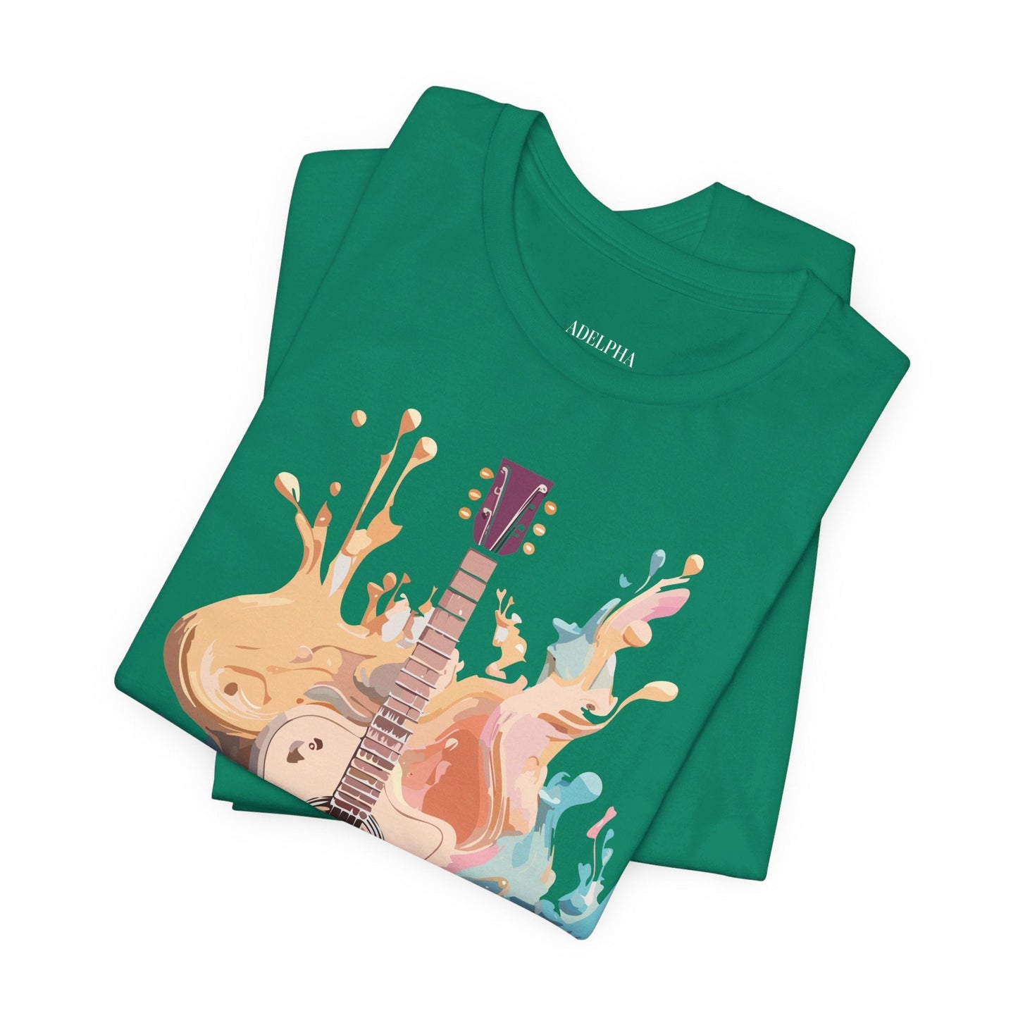 Music Graphic Unisex 100 Cotton Vintage Art with Musical Elements Tee 67