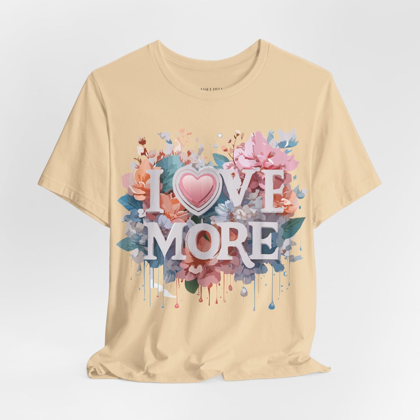 Valentine Day Graphic Unisex 100 Cotton Vintage Artwork with Love and Flower Design Tee 17