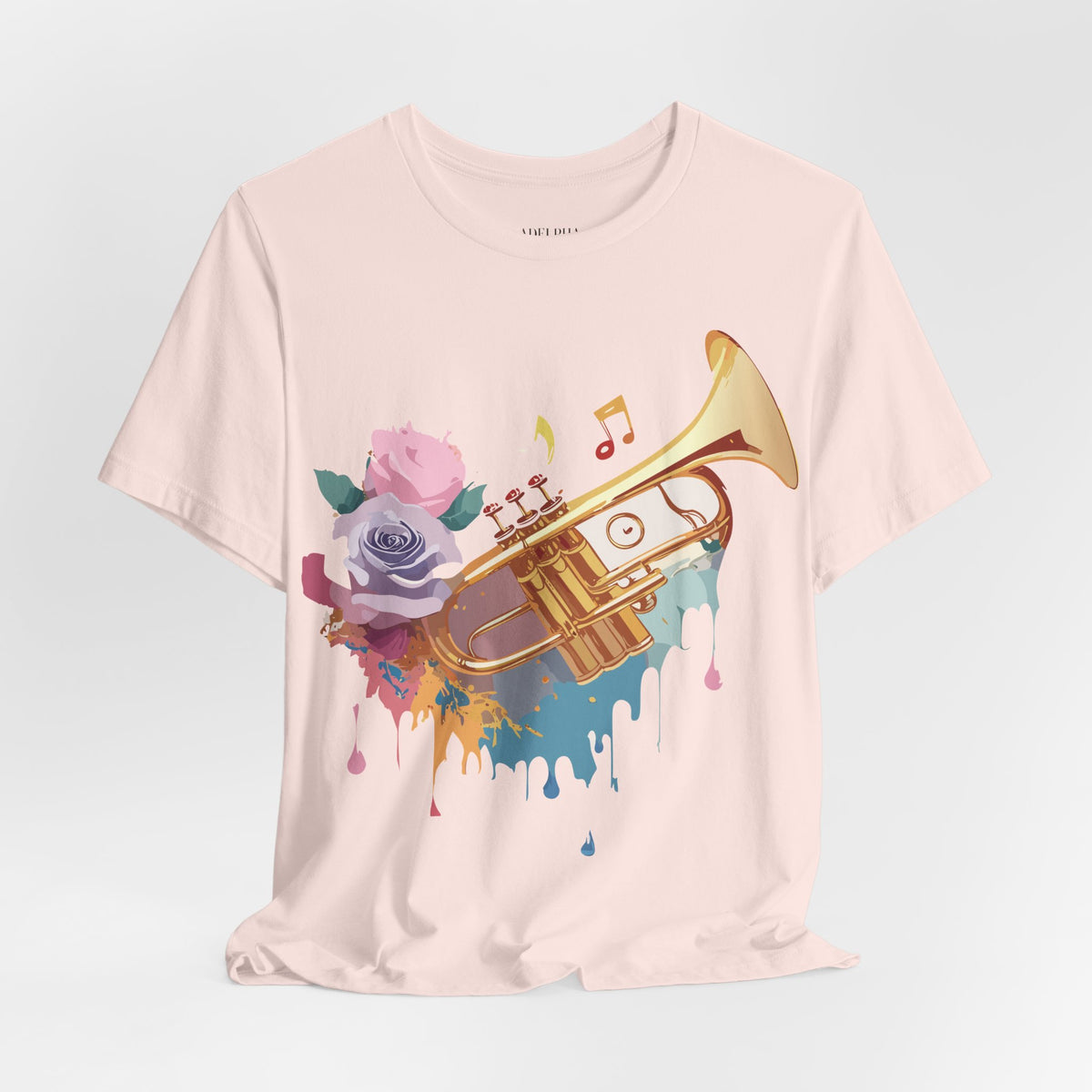 Music Graphic Unisex Cotton Bella+Canvas Tee with Art Design m164