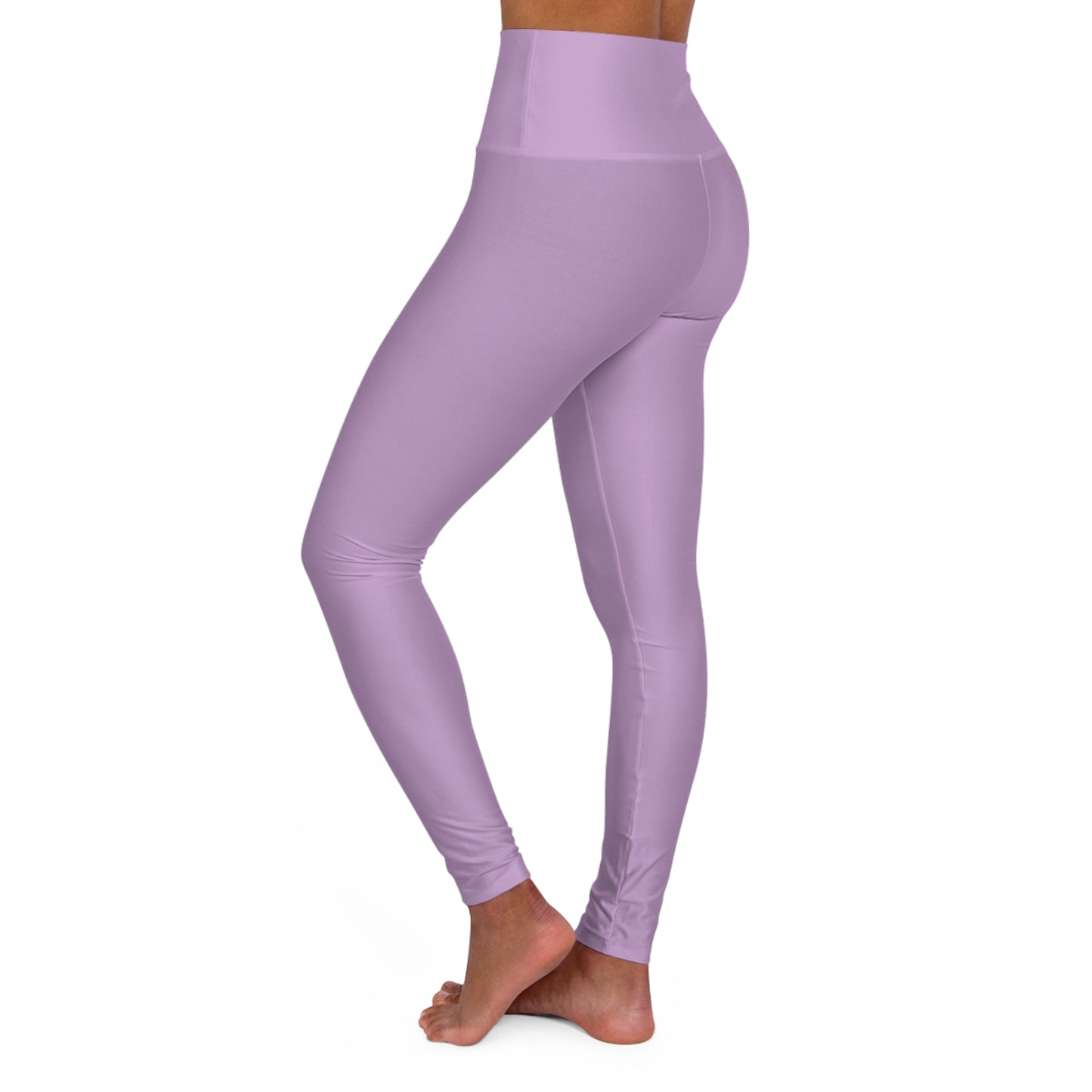 Blush Lilac Color High-Waist Yoga Leggings Women's Seamless Poly-Span Stretchy Pants XS-2XL