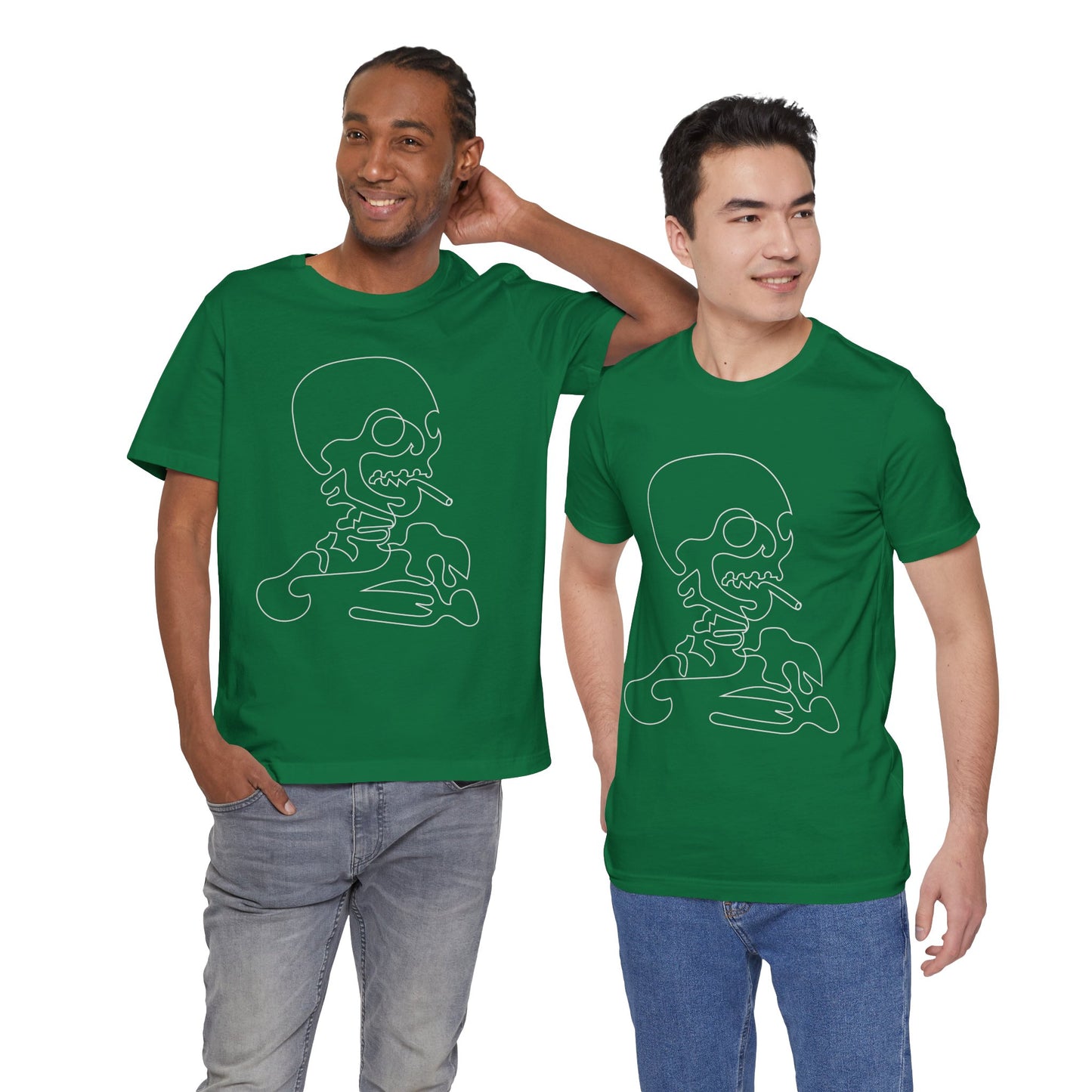 Unisex Cotton Tee Shirt with Skull