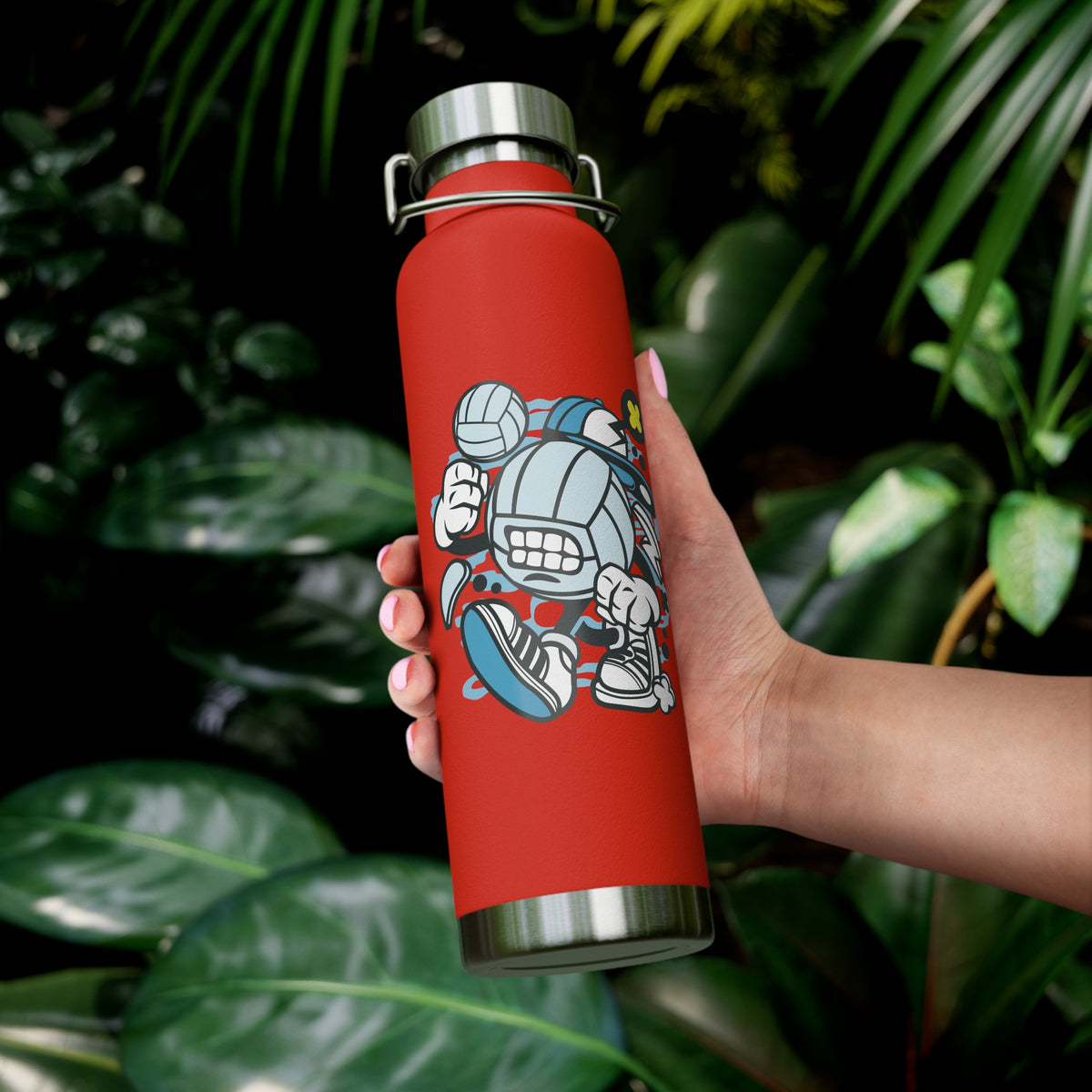22oz Copper Insulated Water Bottle with Cartoon Design - CV42