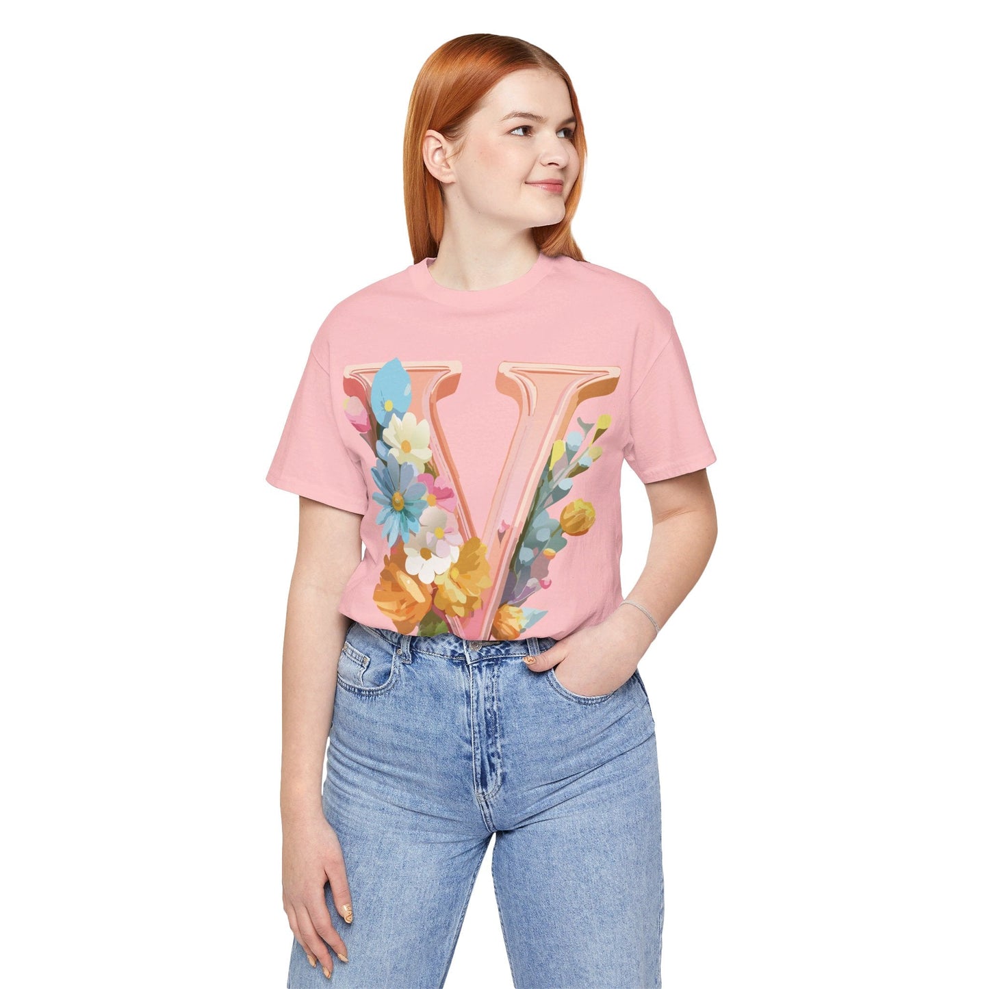 Letter V Shirt Unisex Graphic Tee With Vintage Inspired Artwork From Adelpha Official Edition