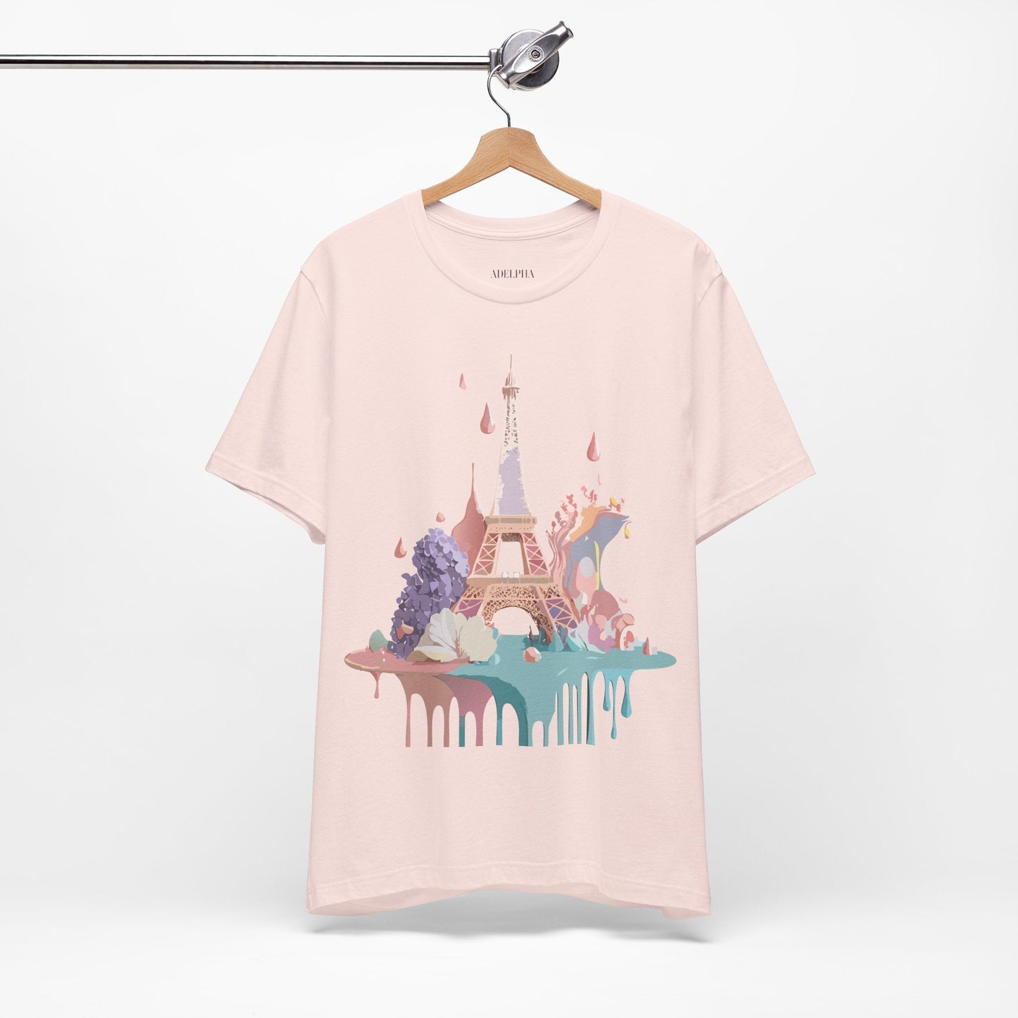 Paris Tourist Shirt Unisex Graphic Tee Vintage Inspired Artwork by Adelpha Short Sleeve Jersey