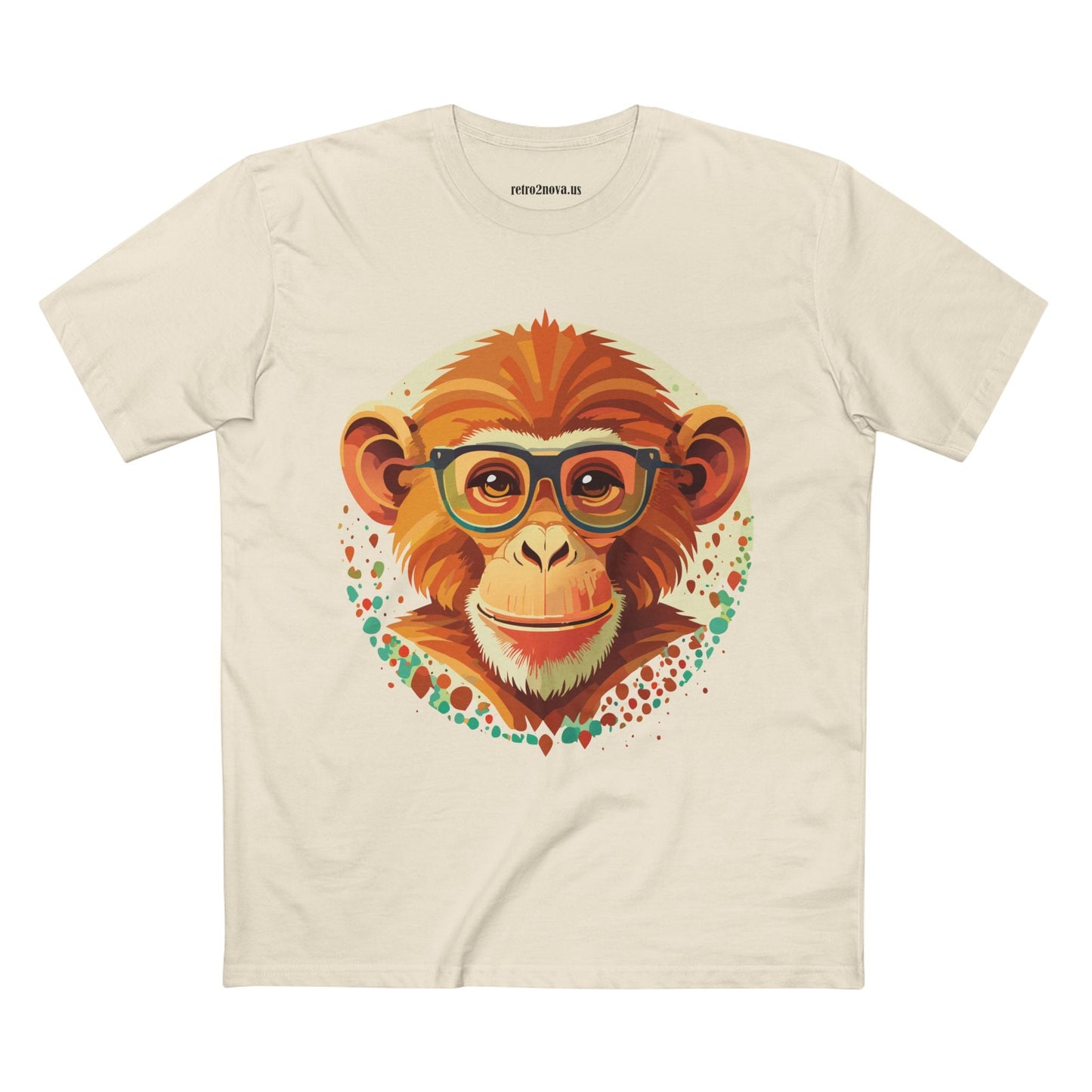 Monkey Shirt Animal Shirt Unisex Premium Cotton Tee With Original Art Design By Retro2Nova For Everyday Comfort