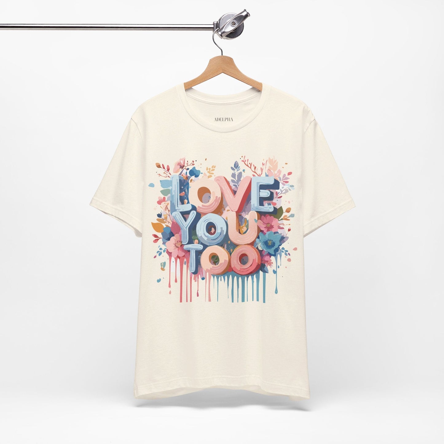 Valentine Day Graphic Unisex 100 Cotton Vintage Artwork with Love and Flower Design Tee 41