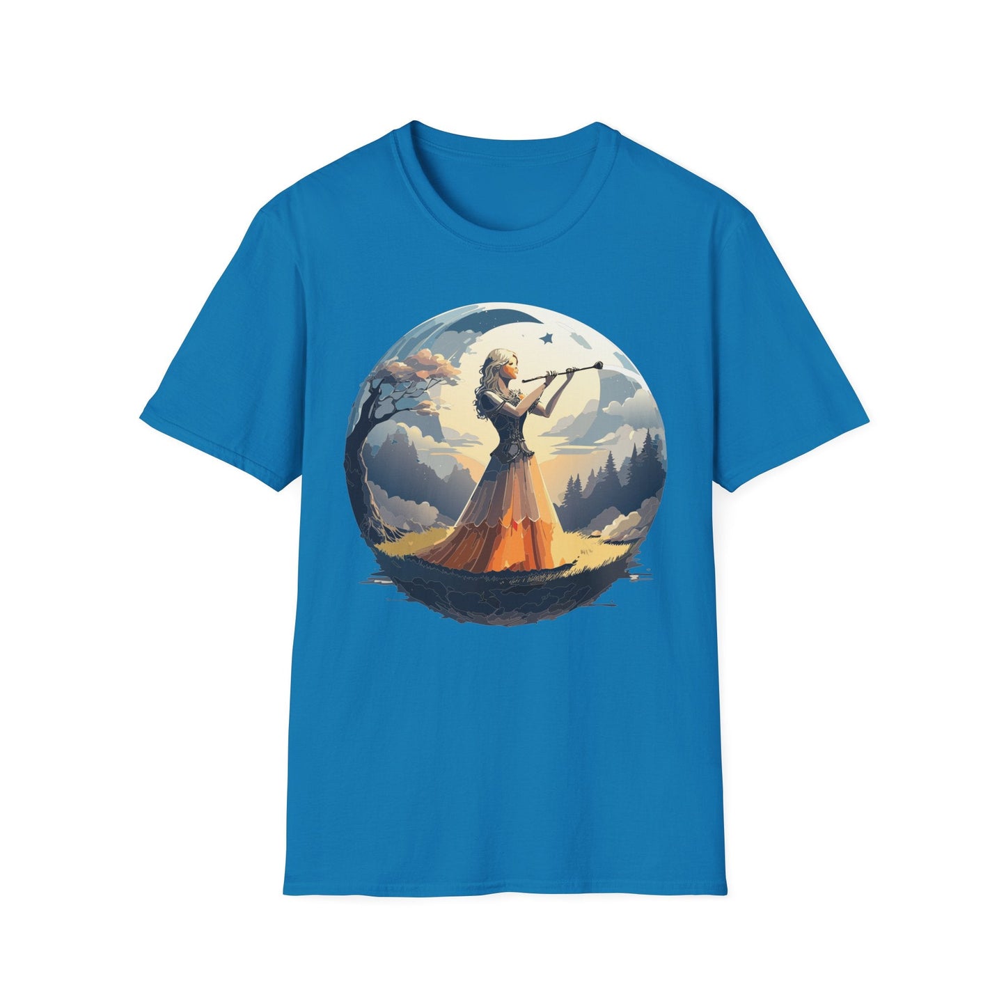 Unisex Softstyle Graphic T Shirt 100 Percent Ring Spun Cotton Art Design Tee For Women