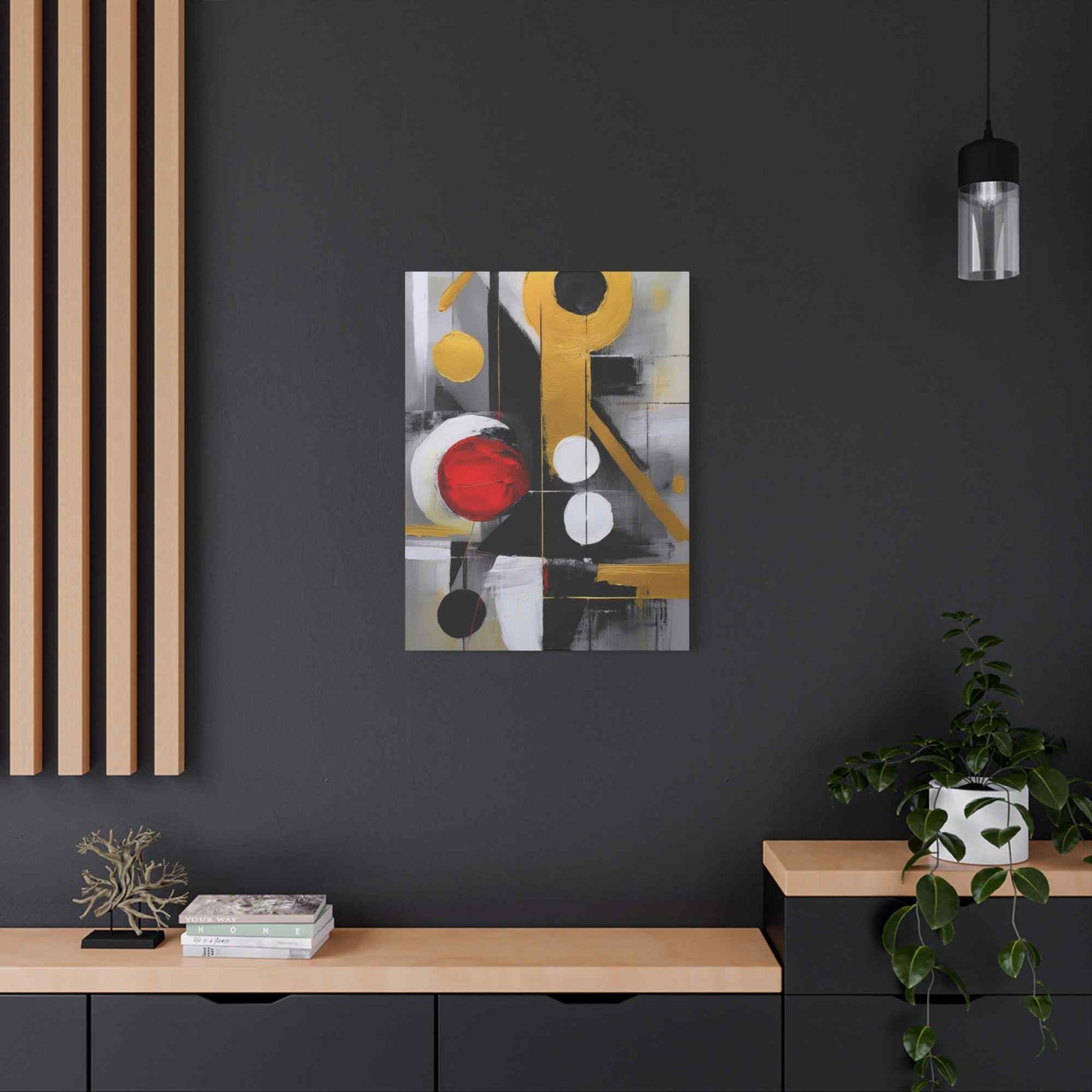 Red Abstract Painting Print Canvas 20x24,20x30,24x30, 24x32,24x36,30x40, 32x48,36x48,40x60 Pine-Wood Inner Frame ABS-24