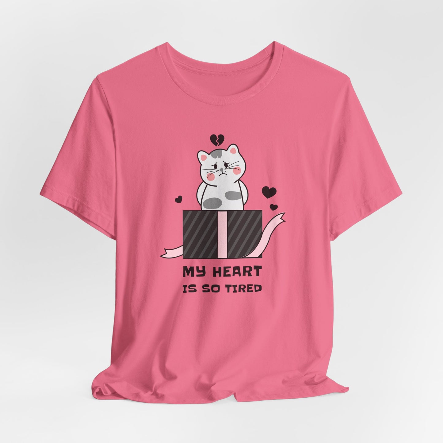Cat Heart T-Shirt, Love T-Shirt, Tee Shirts with Animals, Valentine Day Shirt 16