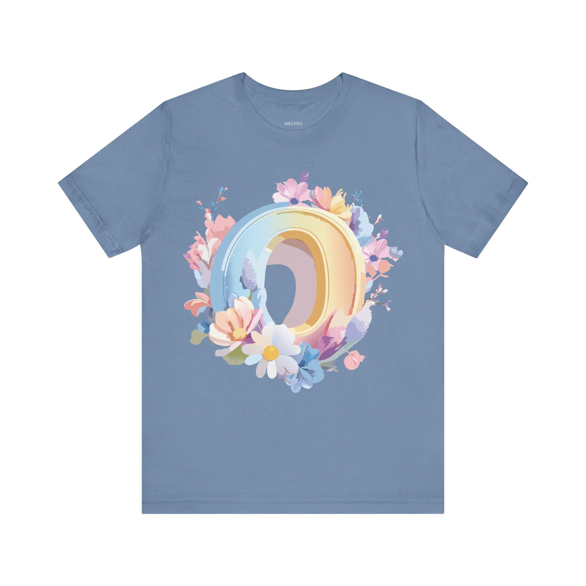 Letter O Graphic Unisex Cotton Bella+Canvas Tee with Art Letter Design