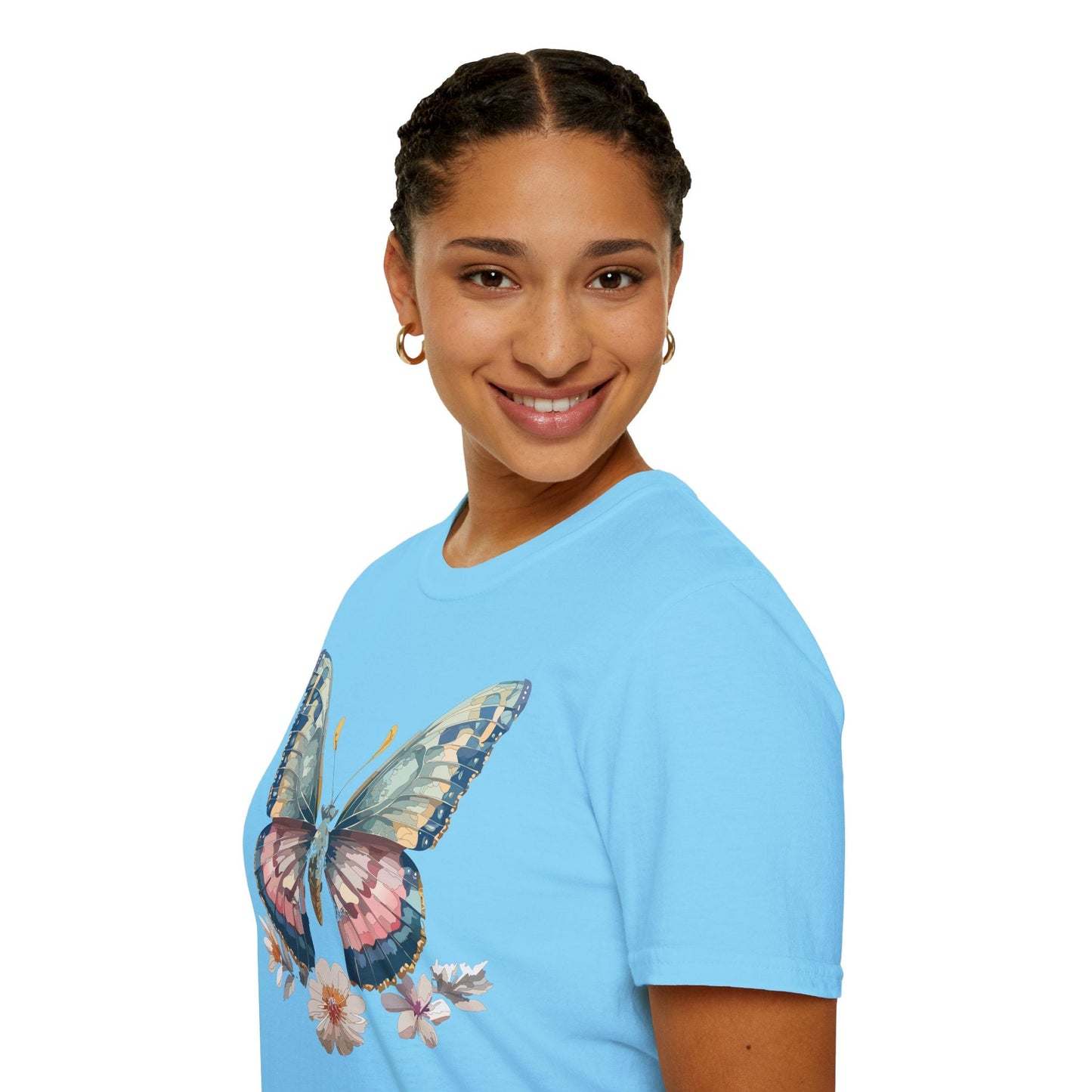 Butterfly Shirt Unisex Monarch Design Gildan Softstyle 64000 Ring Spun Cotton Tee