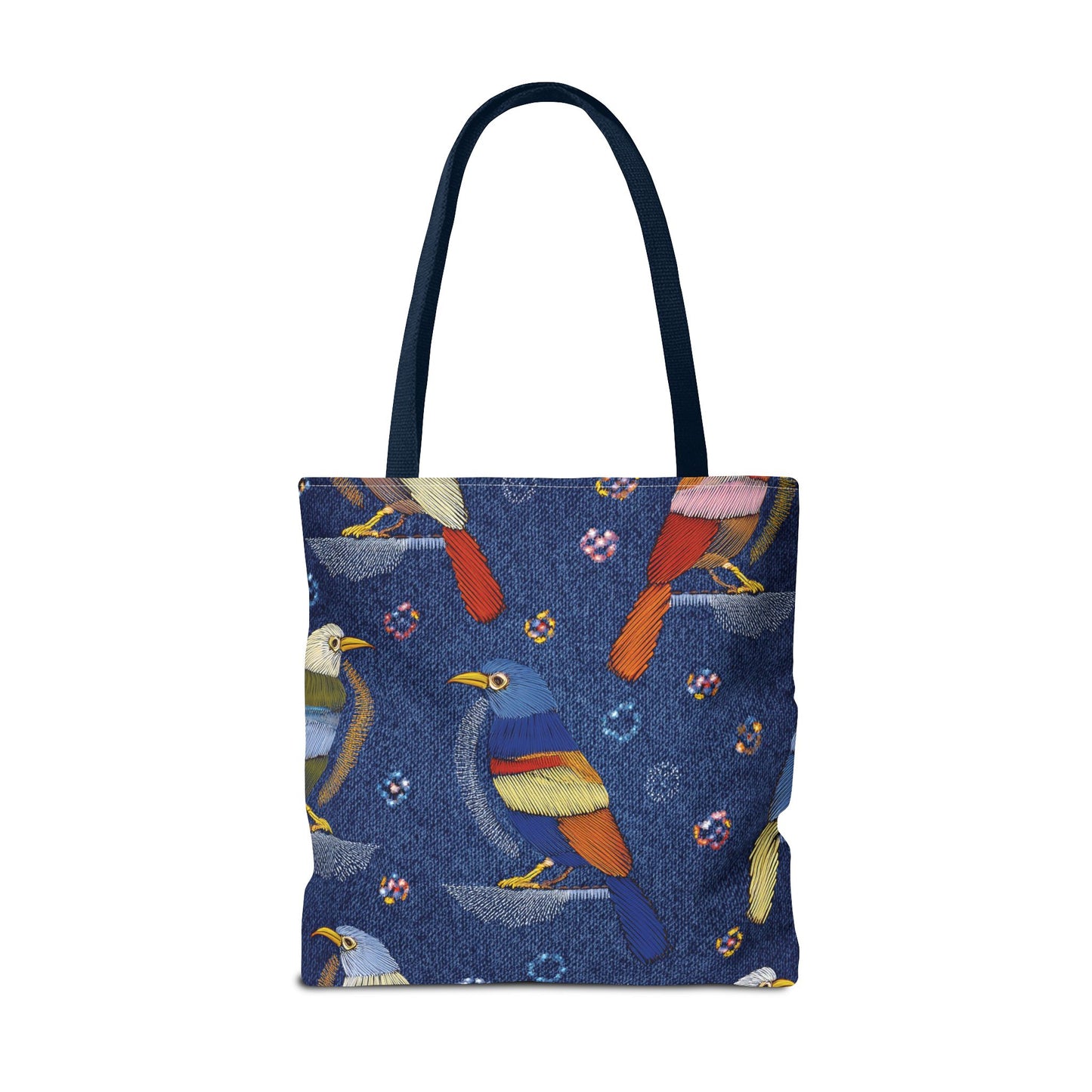Denim Fabric Imitation Print Unisex Canvas Bag Poly Spun 3 Sizes Tote Bag 194-10