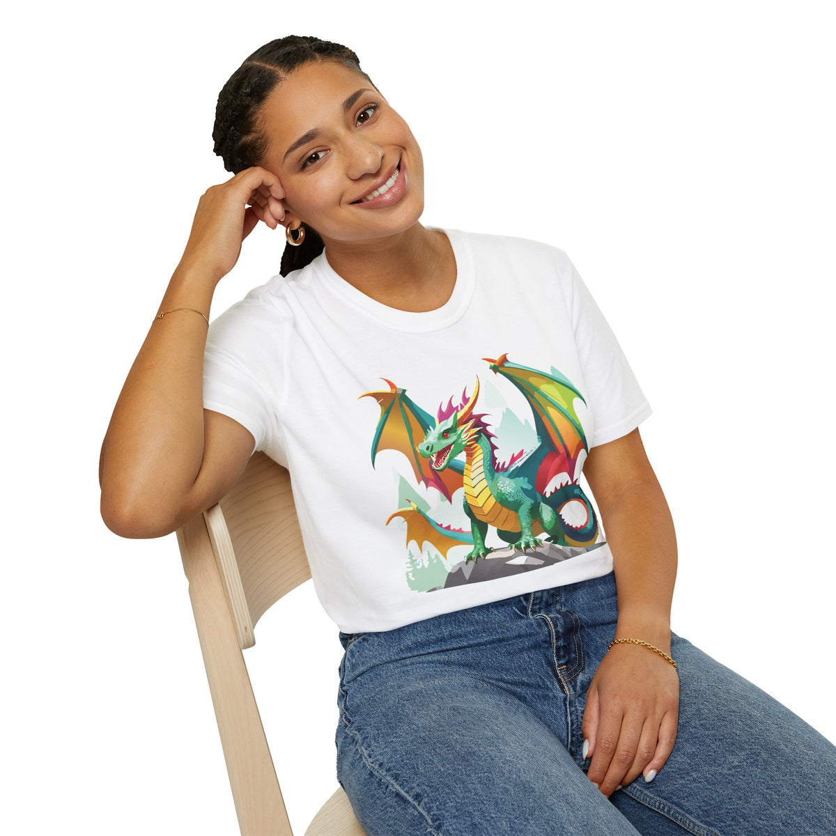 Dragon Graphic Tee Gildan Unisex 100 Cotton Tee Shirt with Animals m24