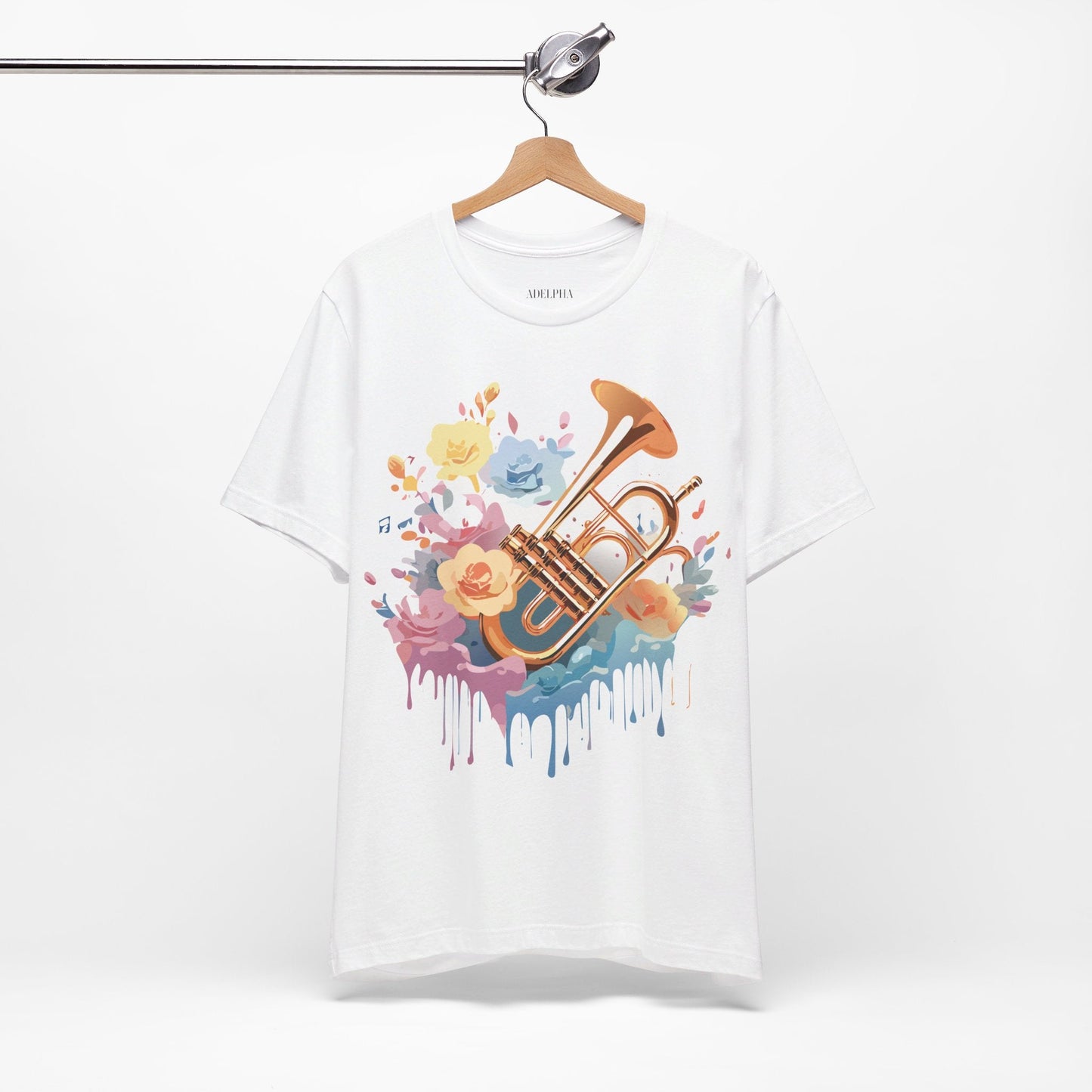 Music Graphic Unisex 100 Cotton Vintage Art with Musical Elements Tee 137