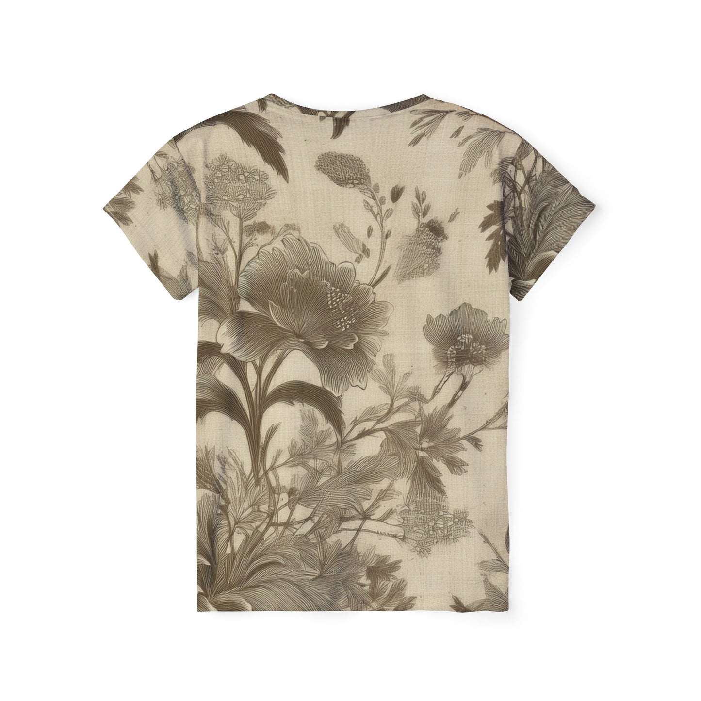 Women Poly T-Shirt with Floral Print