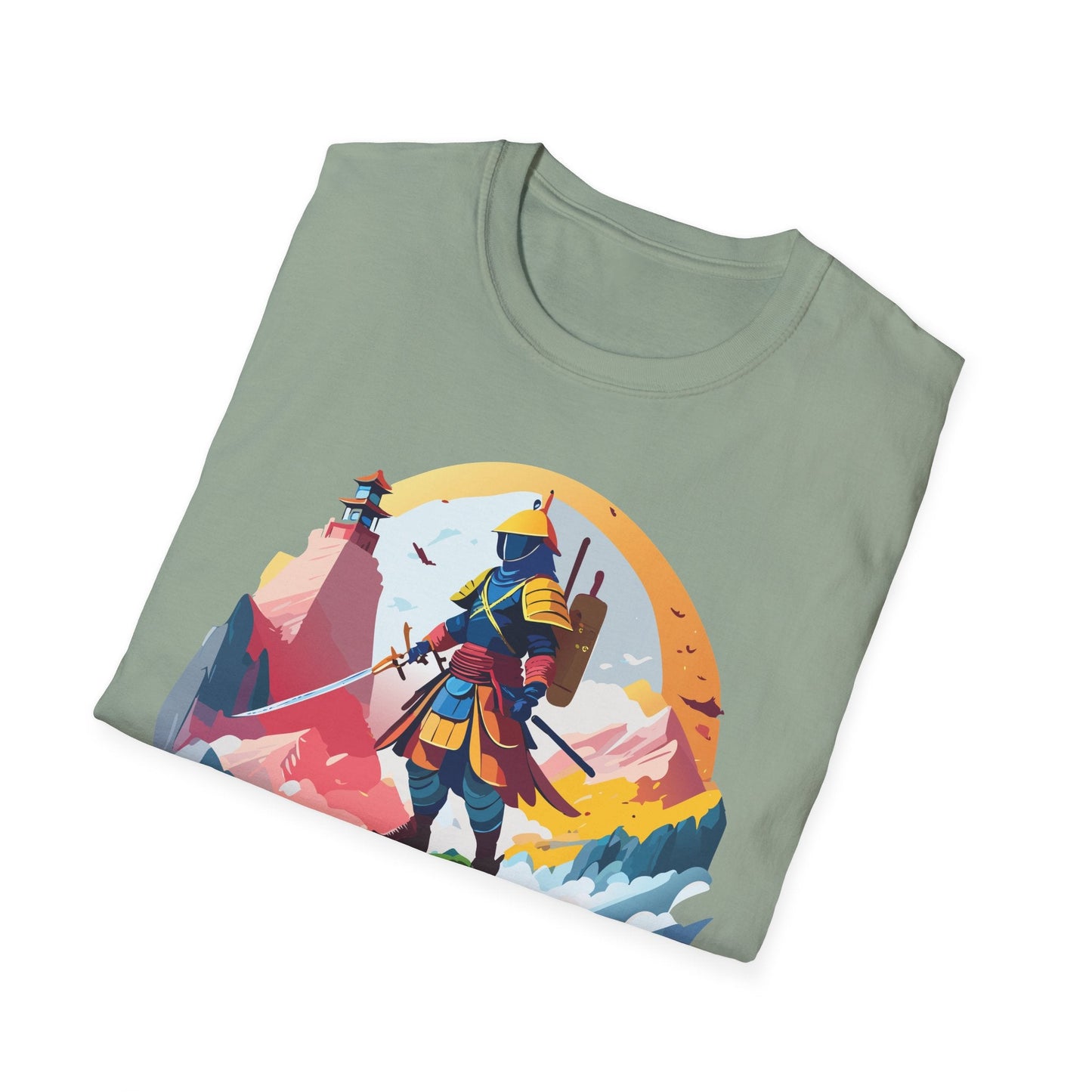 Samurai Unisex T Shirt Softstyle 64000 Short Sleeve Tee 100 Percent Cotton Breathable Comfort Fit