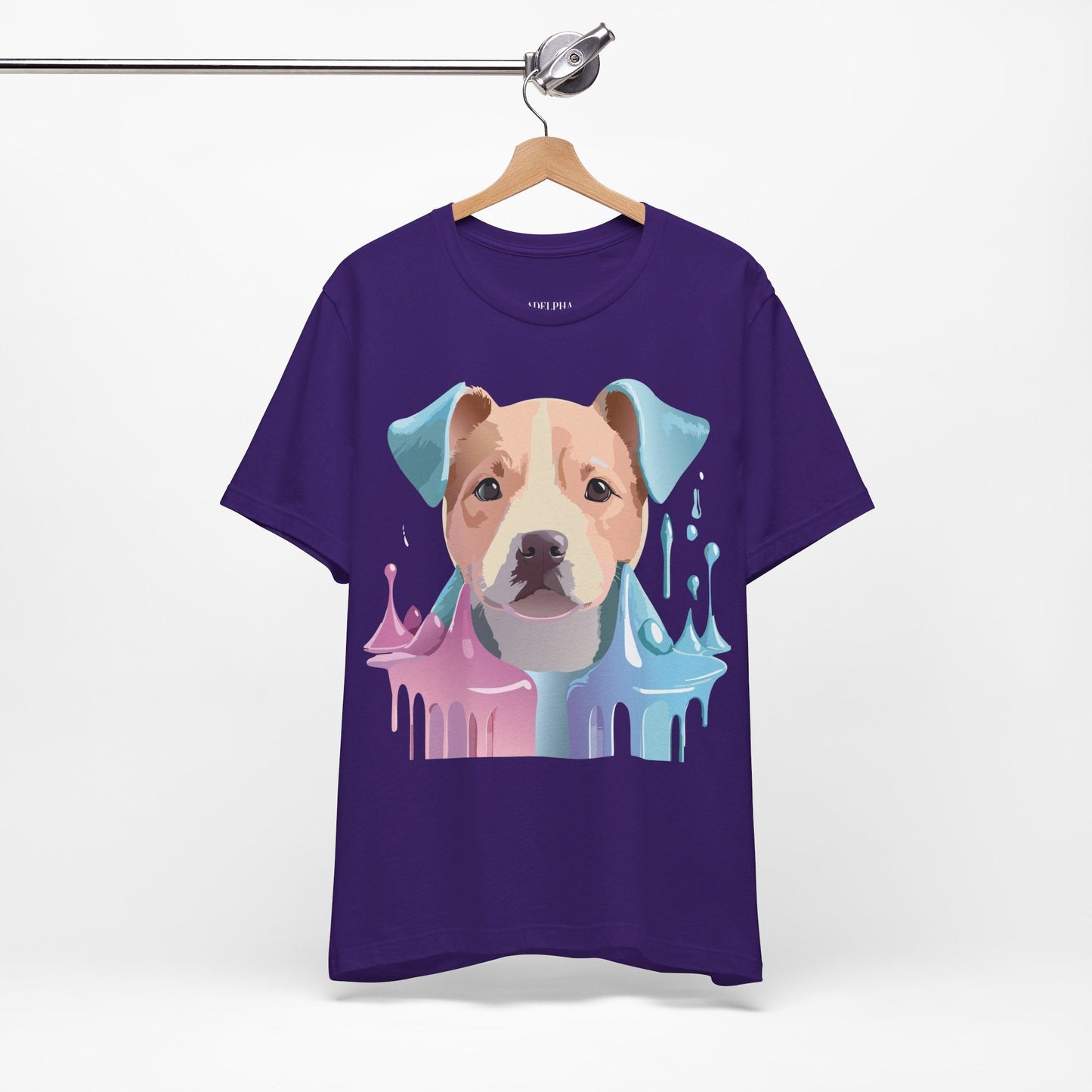 Unisex Dog Graphic Tee With Vintage Inspired Artwork By Adelpha Short Sleeve Shirt