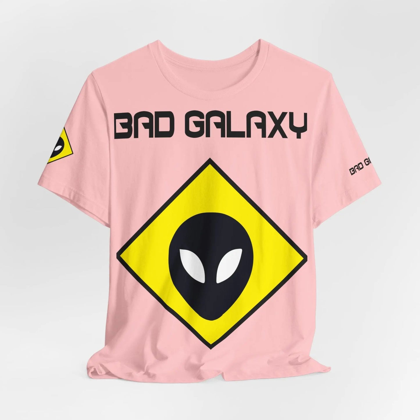 Bad Galaxy Tee Shirt With Alien 100 Percent Cotton Made In USA Eco Friendly Inks