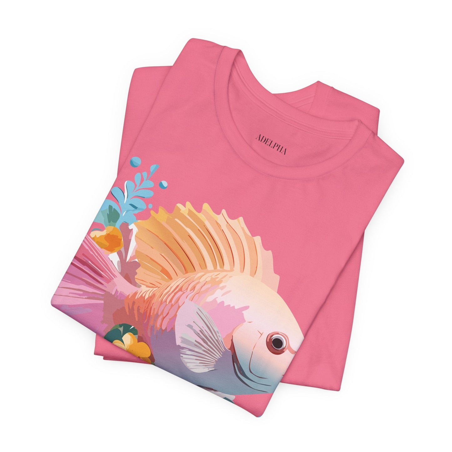 Adelpha Fish Shirt Unisex Graphic Tee With Vintage Inspired Artwork Short Sleeve