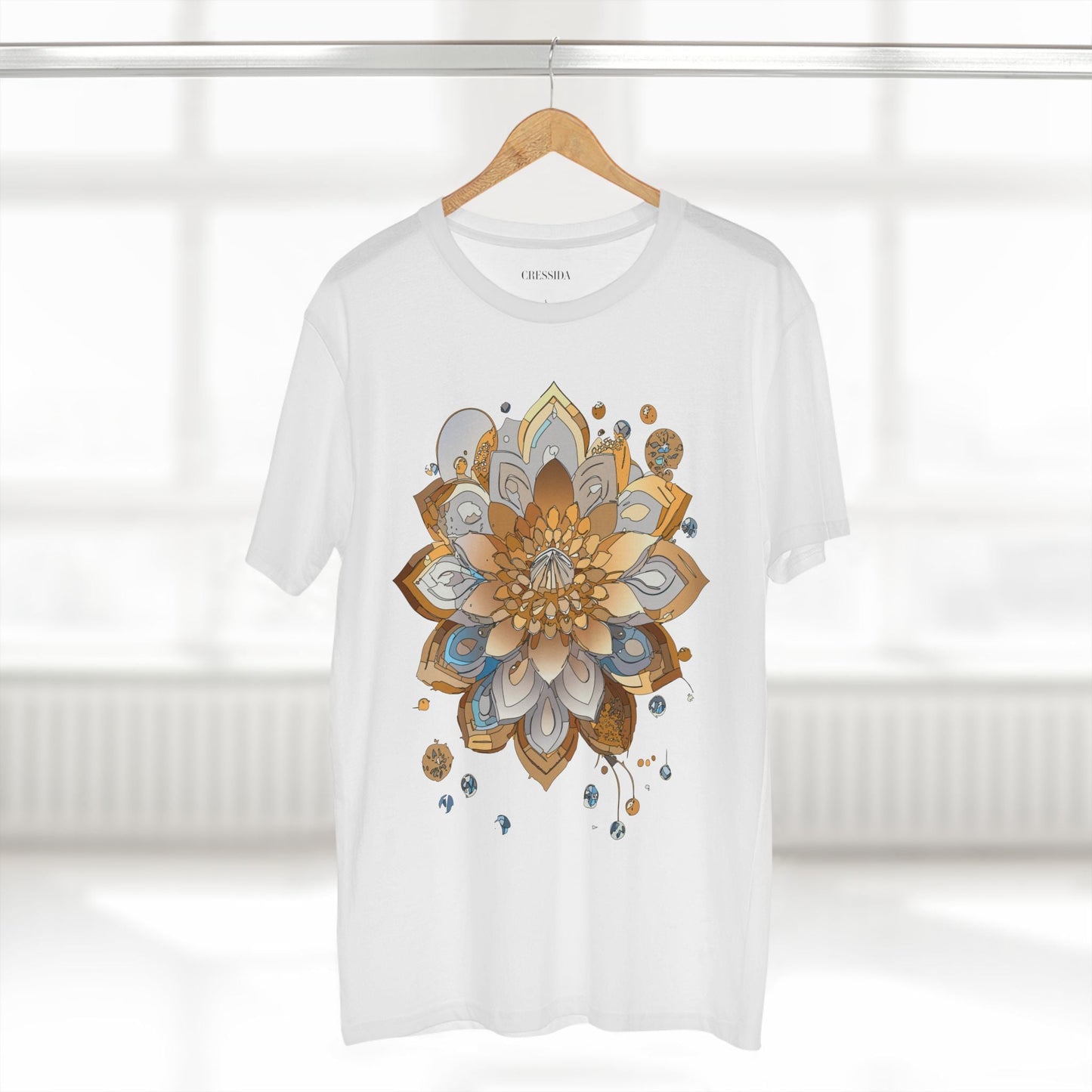 Floral Graphic T-Shirt Unisex 100 Cotton Art Design with Antique Flowers Tee 6