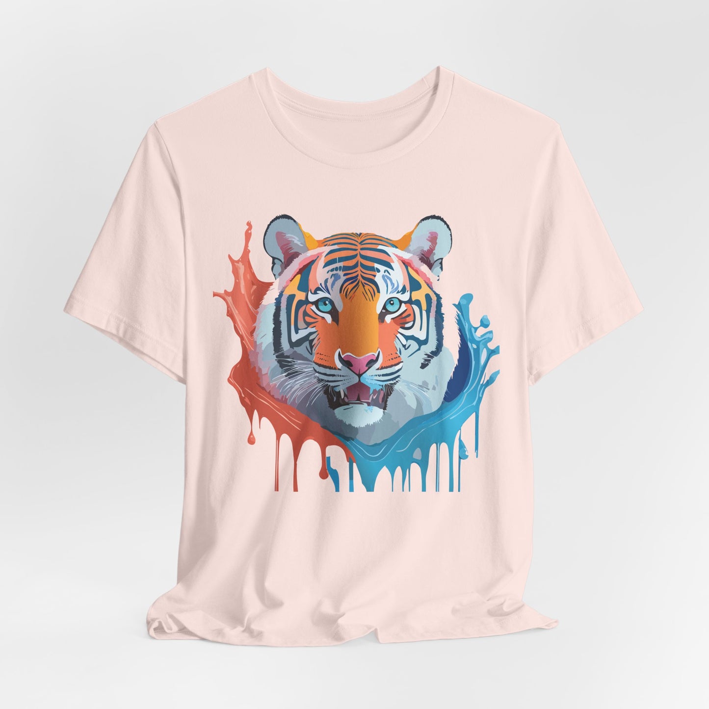 Unisex Tiger Tee, Animal Shirt, Tee Shirt with Tiger, Art T-Shirt, Animal Tees, Big Cat Shirt, Art Design T-Shirt 5