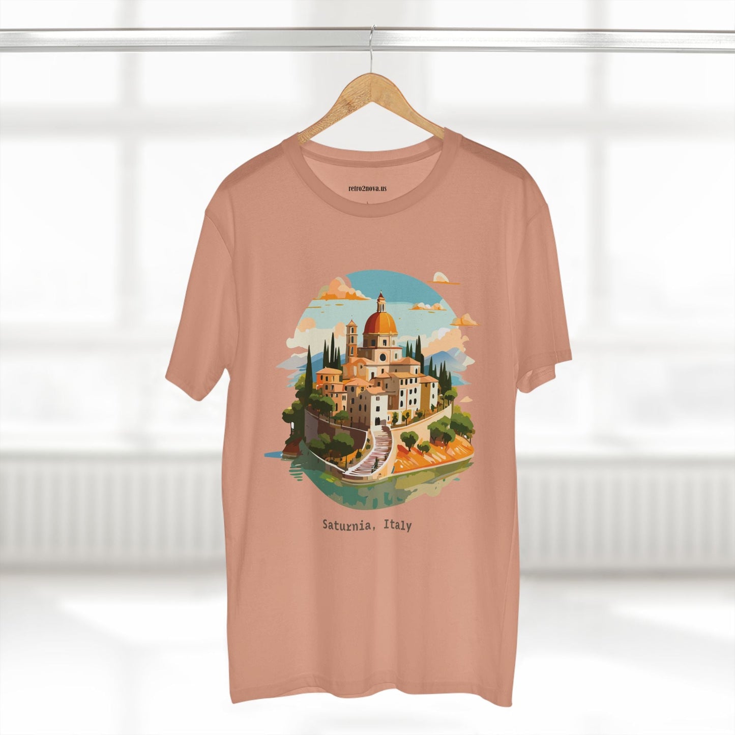 Italy Travel Shirt Unisex Tourist Tee With Original Art Design Retro2Nova Premium Cotton