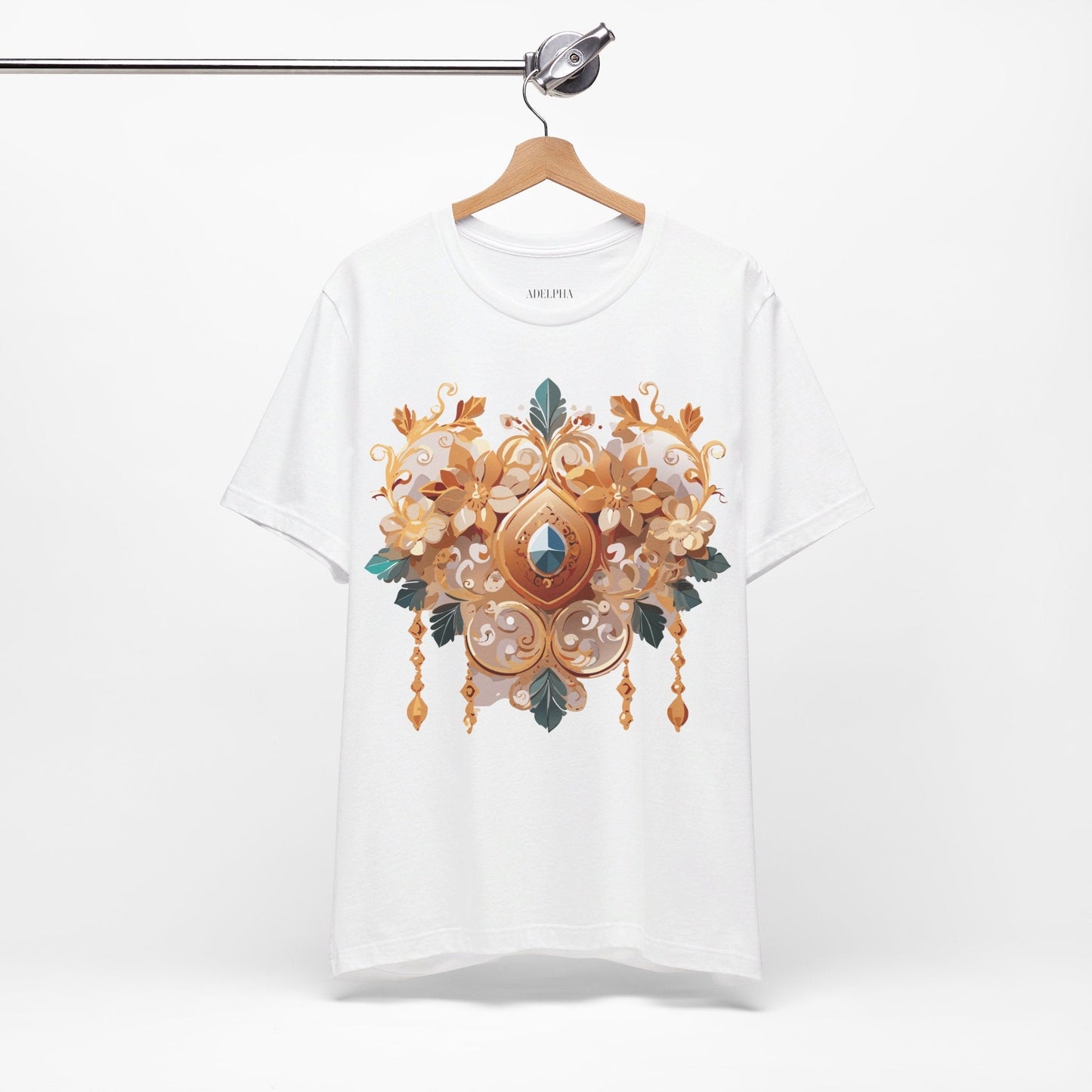 Jewelry Graphic Unisex 100 Cotton Vintage Treasure Art T-Shirt 34