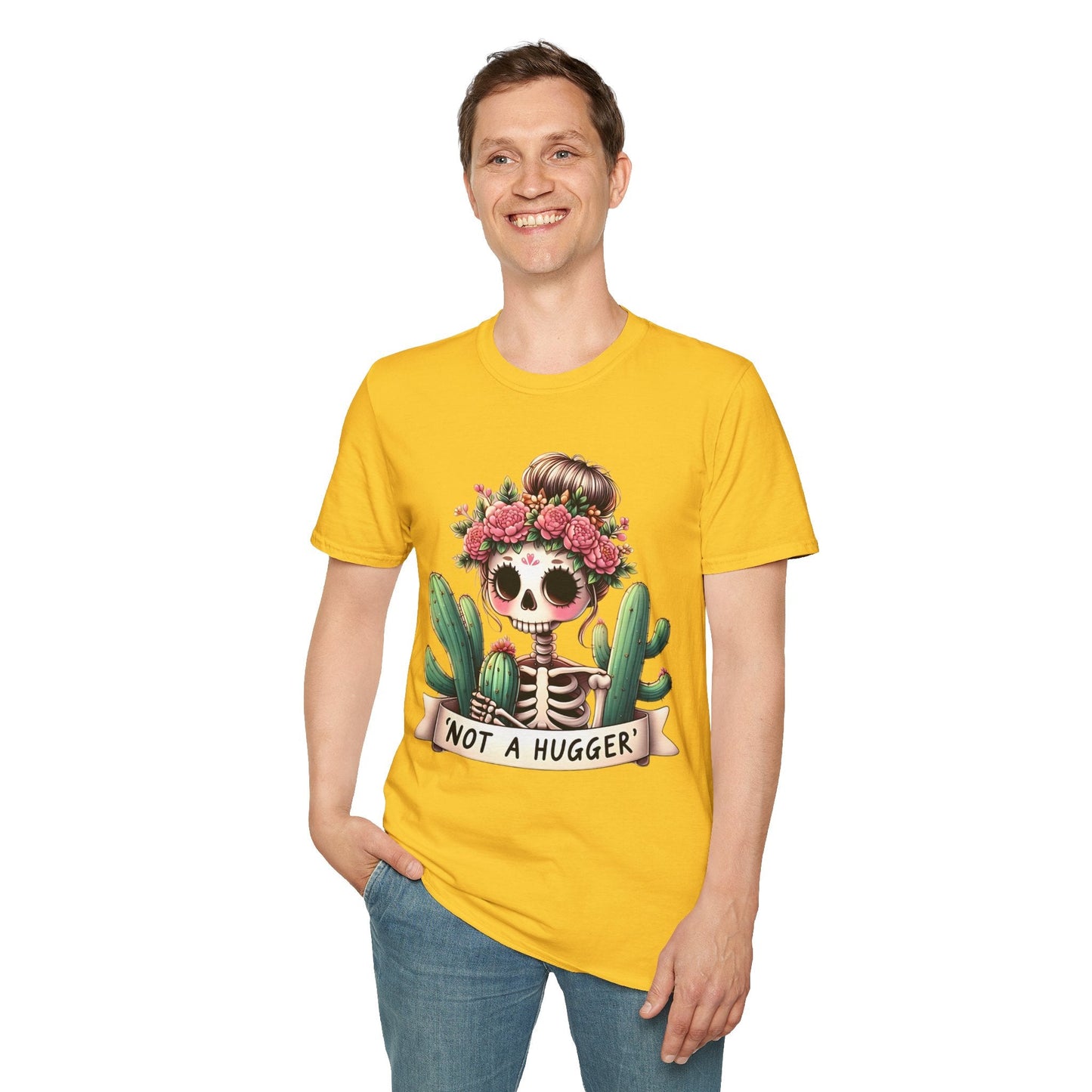 Skull Tee Shirt Unisex Skeleton Design Softstyle Cotton Tee Light Breathable Comfort Gildan 64000