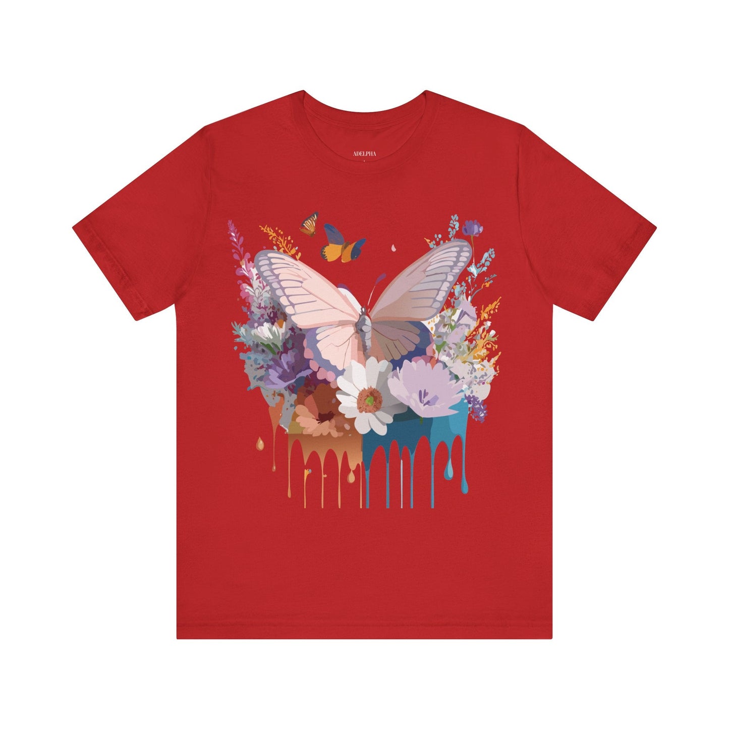 Butterfly Graphic Tee Unisex Vintage Art Design Adelpha Short Sleeve