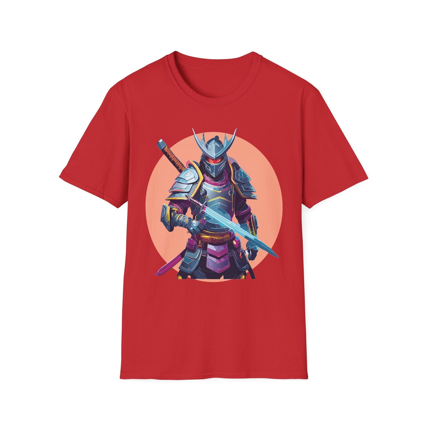 Samurai Shirt Unisex Tee Gildan Softstyle 64000 One Hundred Percent Ring Spun Cotton Comfort
