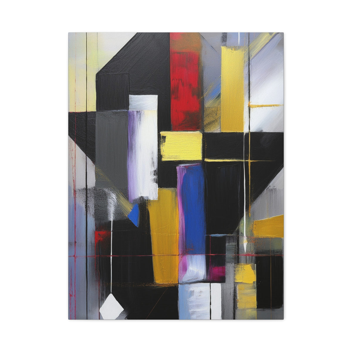 Abstract Geometric Painting Print Canvas 20x24,20x30,24x30 24x32,24x36,30x40 32x48,36x48,40x60 Pine-Wood Inner Frame ABS-36