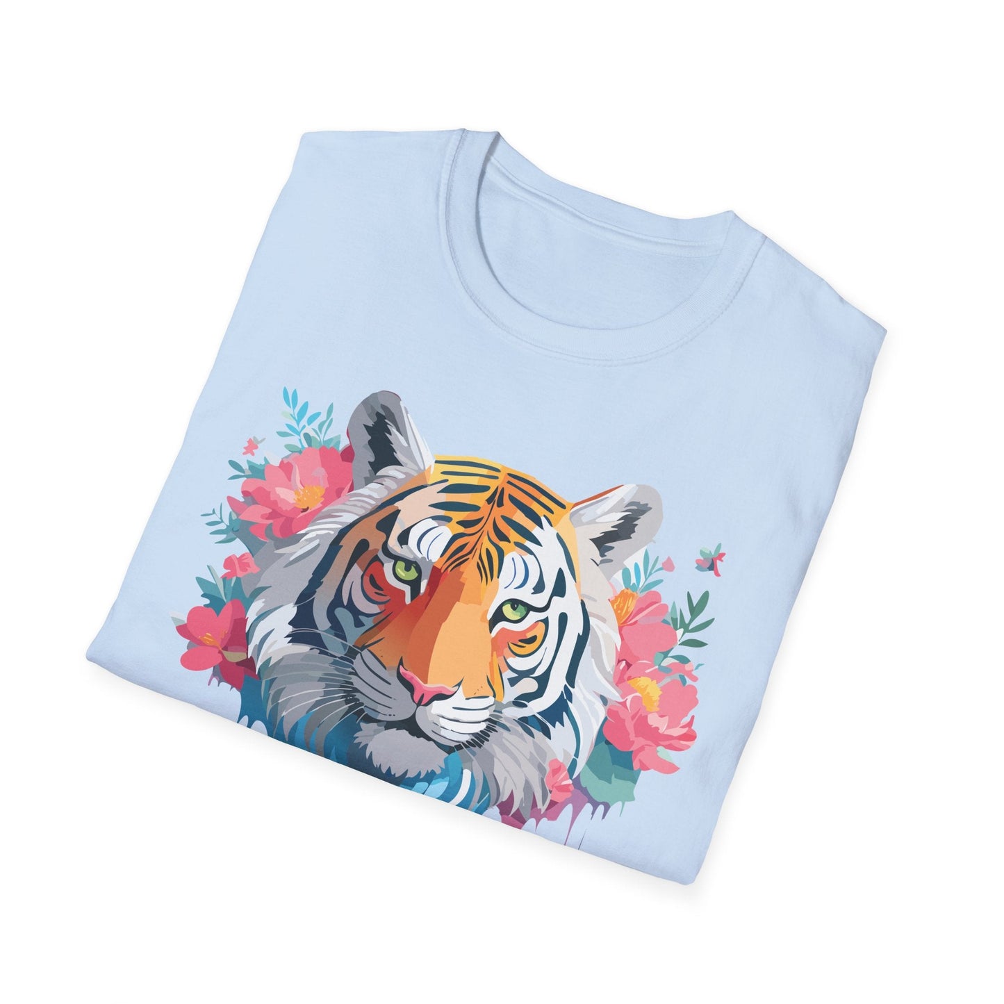 Tiger Shirt Unisex Animal Tee 100 Percent Ring Spun Cotton Softstyle