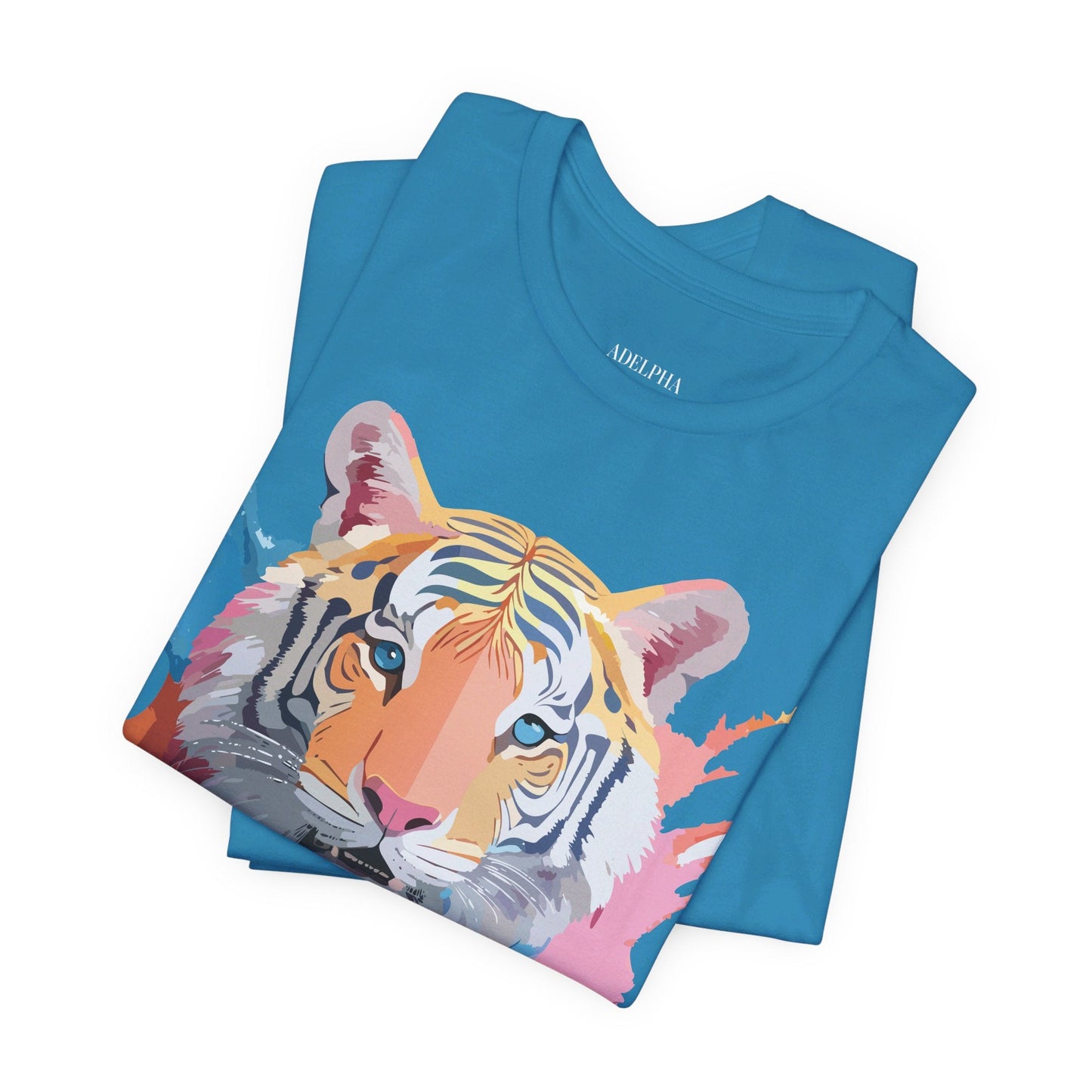 Tiger Graphic Tee By Adelpha Unisex Short Sleeve Vintage Inspired Art Shirt Premium Quality
