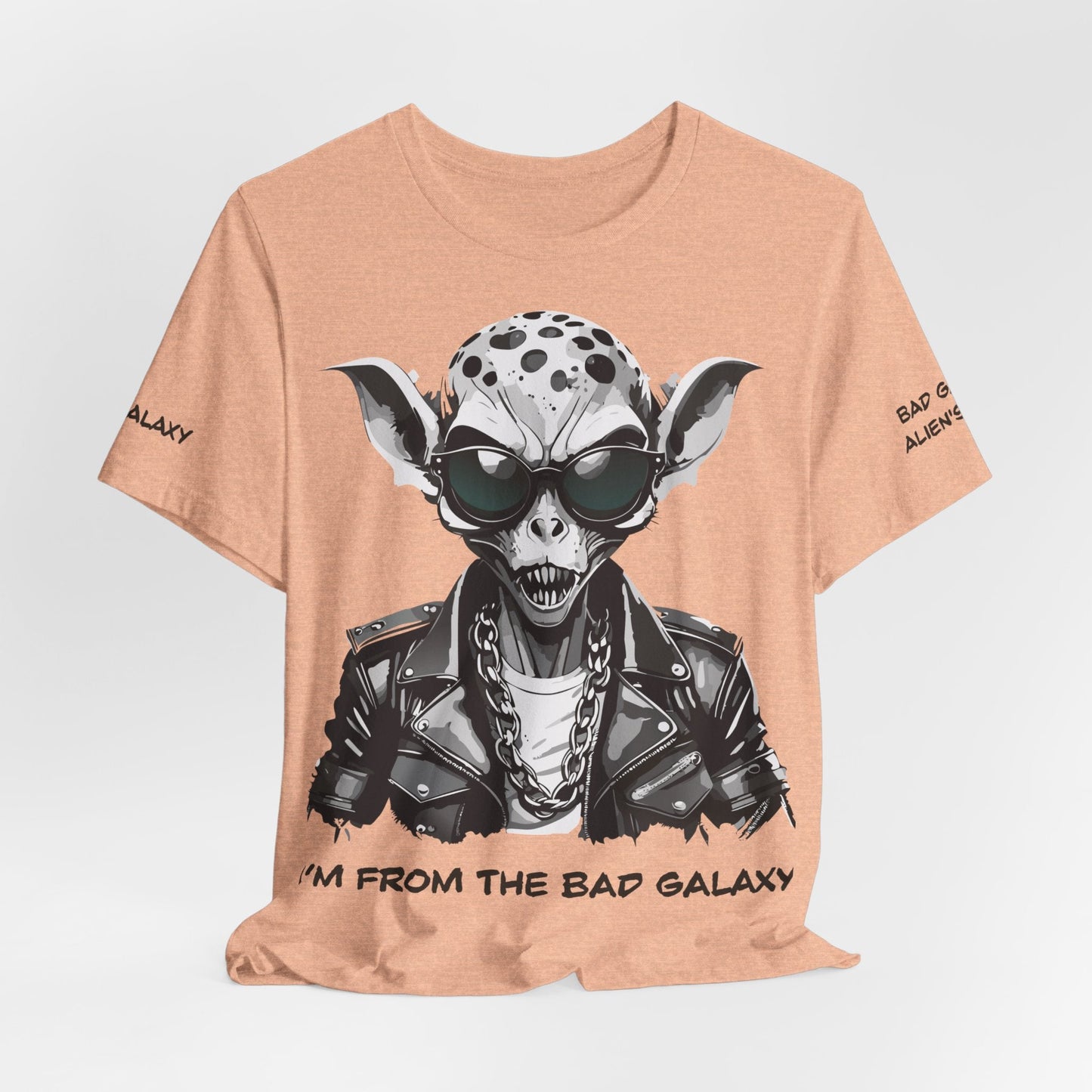 Alien Tee Shirt From Bad Galaxy 100 Percent Cotton Lightweight USA Printed Tee Eco Friendly Inks