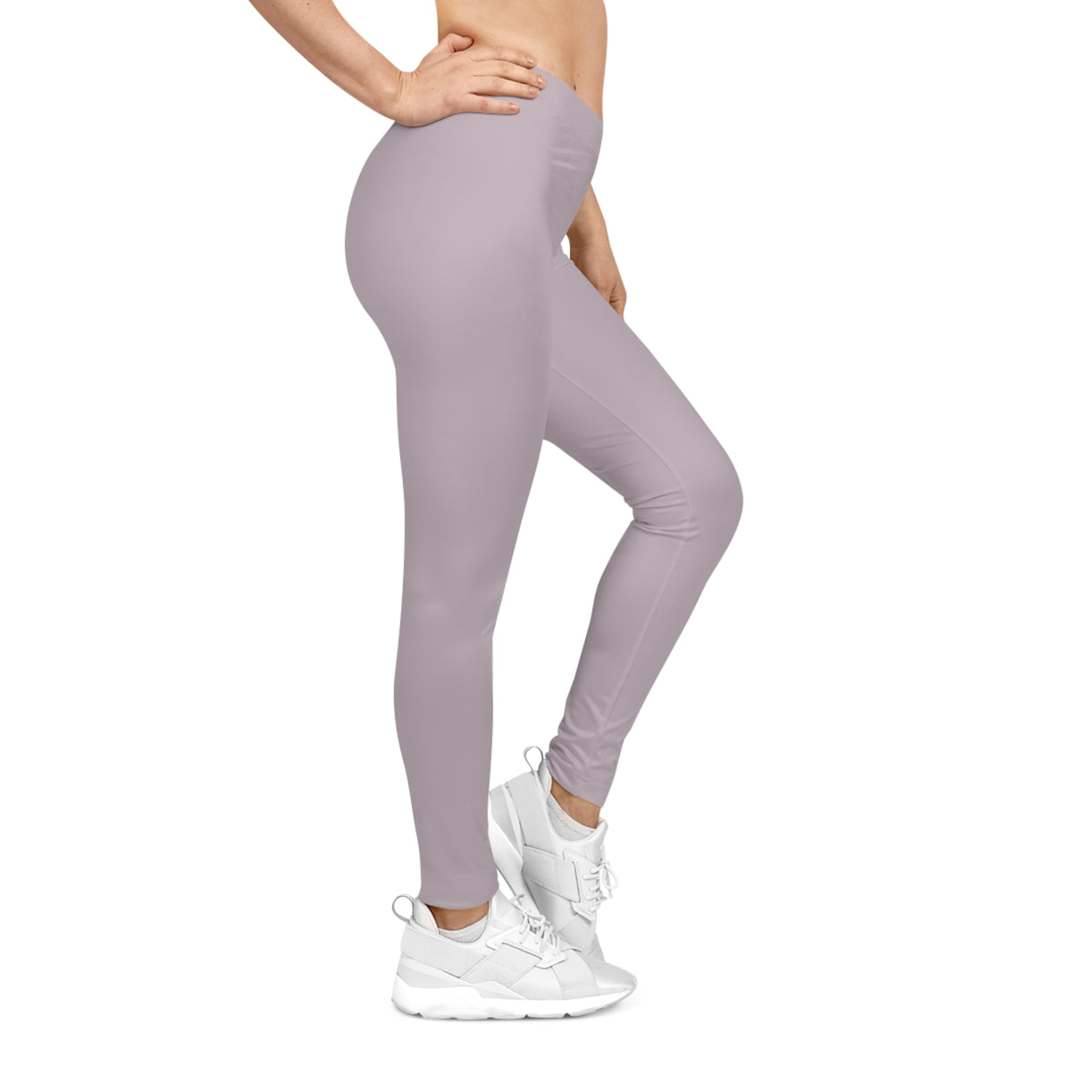Pale Purple Color Women's Poly-Span Casual Leggings XS-2XL