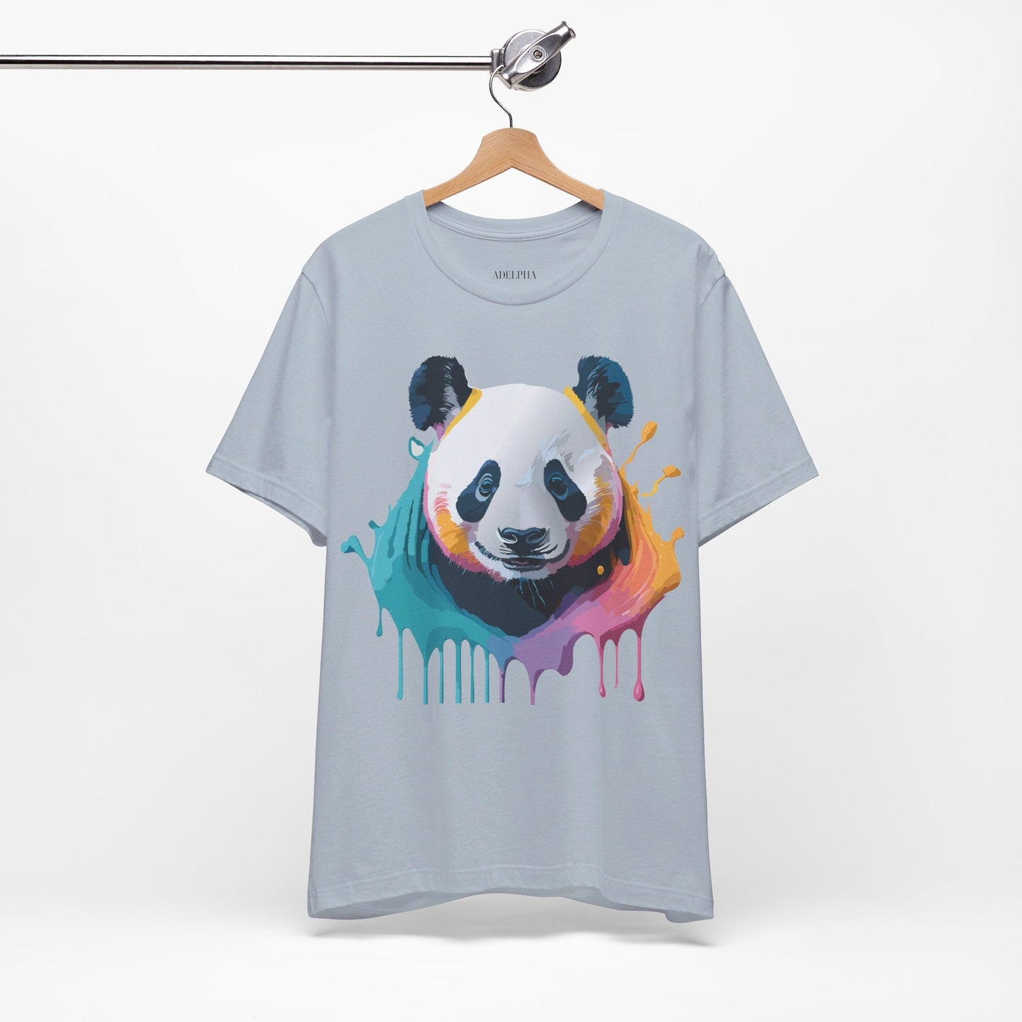 Panda Shirt Unisex Graphic Tee Vintage Inspired Art by Adelpha Premium Jersey Short Sleeve