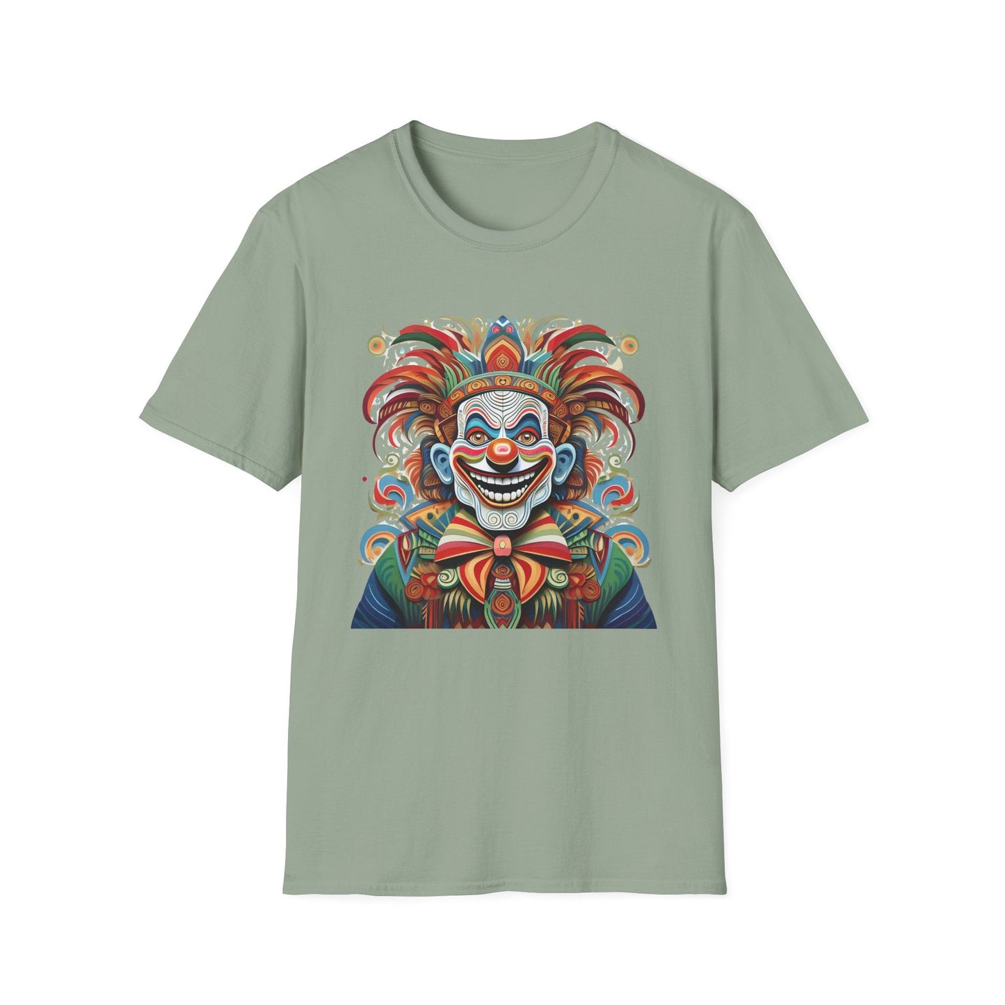 Clown Shirt Unisex Tee Funny Man Circus Shirt Scary Man Tee Gildan Softstyle 64000