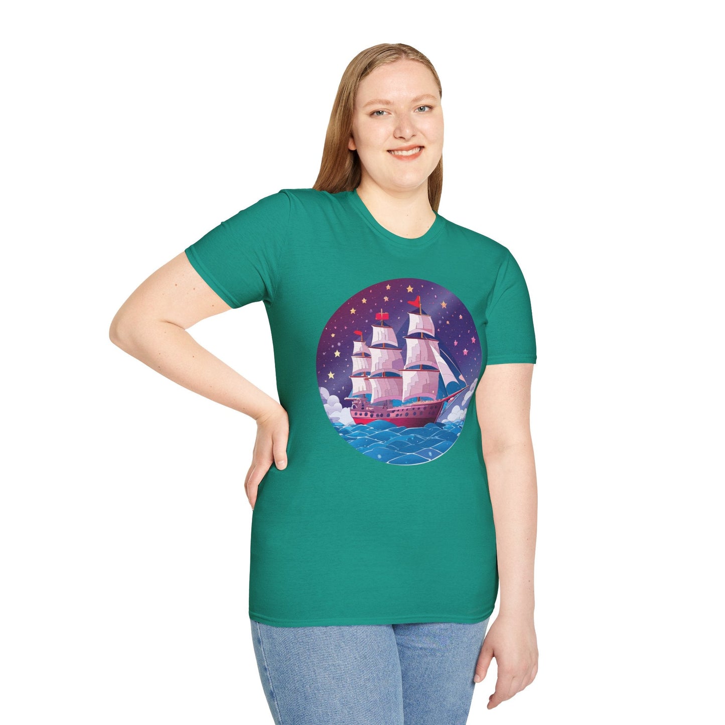 Ship T Shirts Frigate Vessel Tee Unisex Softstyle 64000 Gildan Ring Spun Cotton T Shirt
