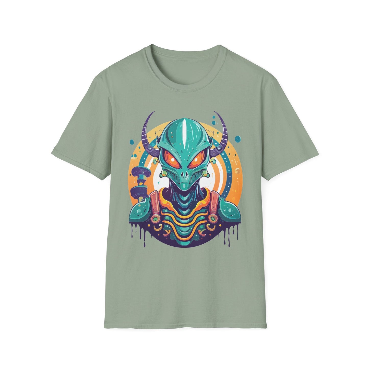 Alien T Shirt Cosmos Shirt Unisex Softstyle Tee 100 Percent Ring Spun Cotton Short Sleeve