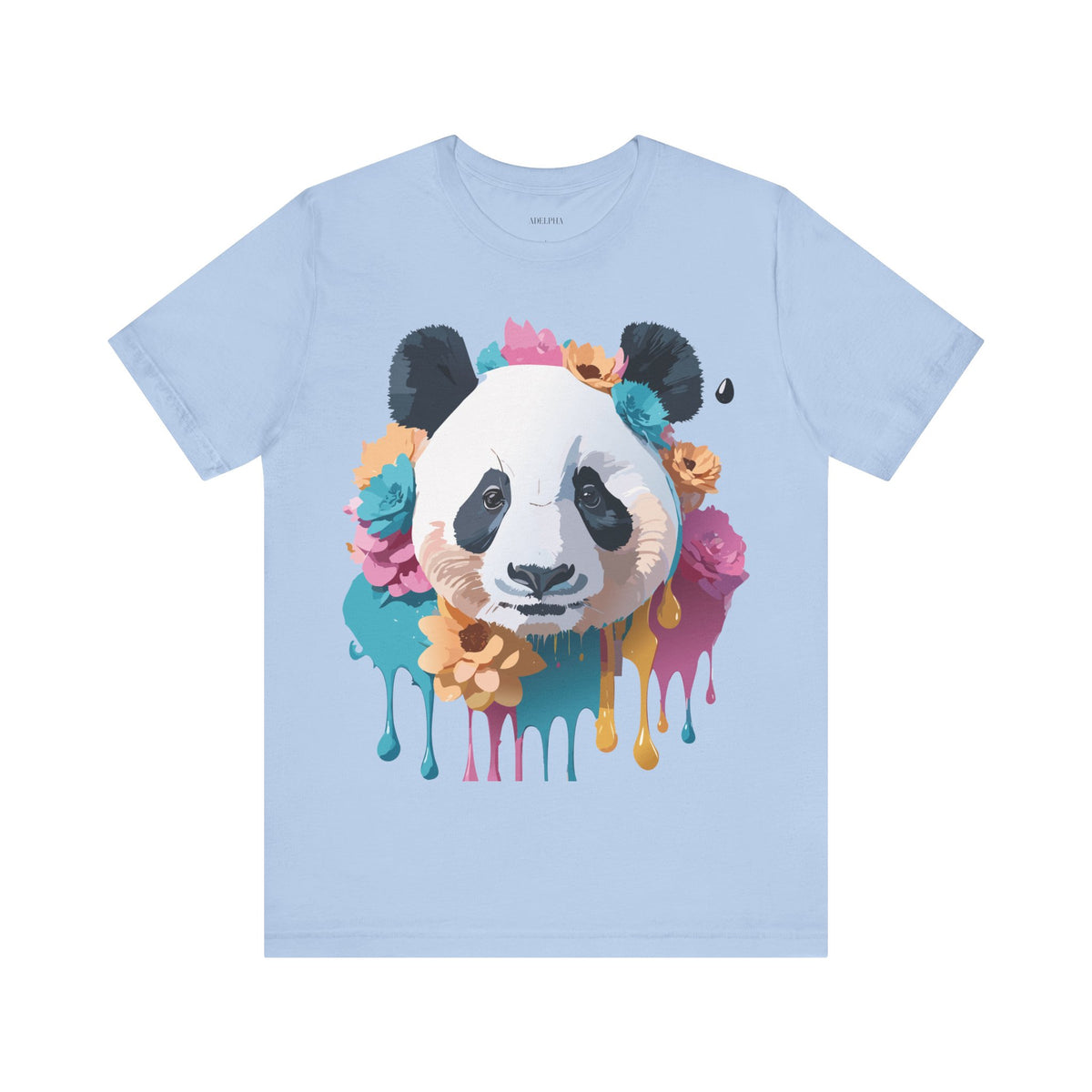 Panda Graphic Unisex Cotton Bella+Canvas Tee with Art Animal Design e141