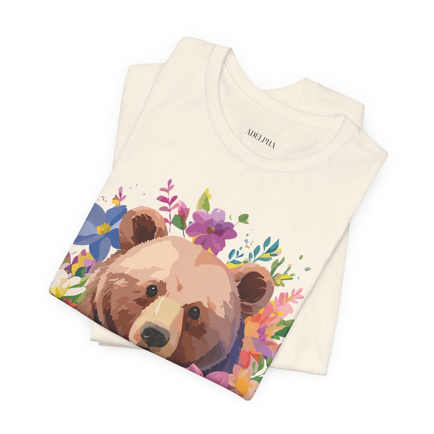 Bear Graphic Unisex 100 Cotton Short Sleeve Art Design Vintage T-Shirt 4