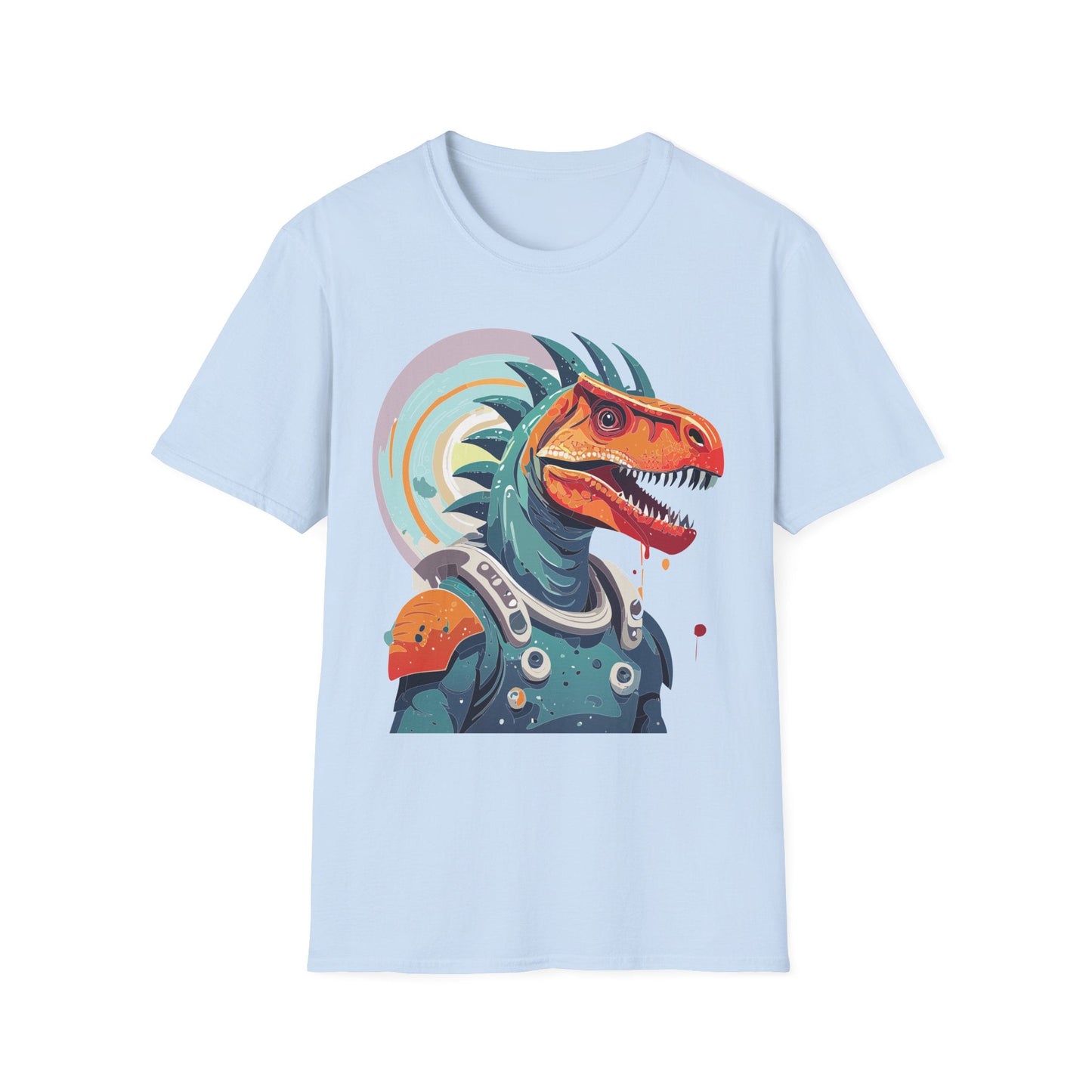 Unisex Gildan Softstyle 64000 Alien T Shirt With Cosmos Space Alien Art Graphic Tee