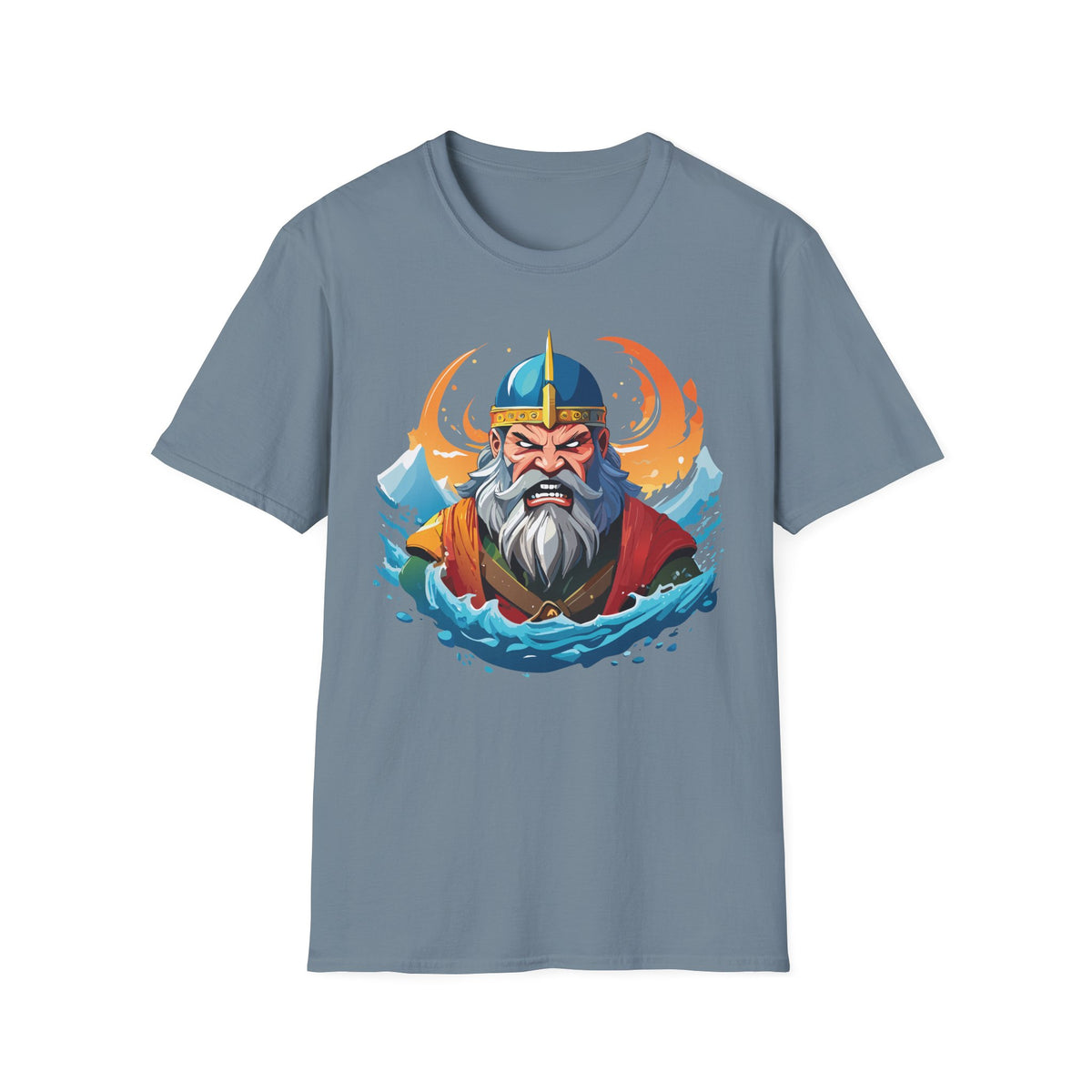Viking Sea King T-Shirt | Norse Warrior Helmet Illustration