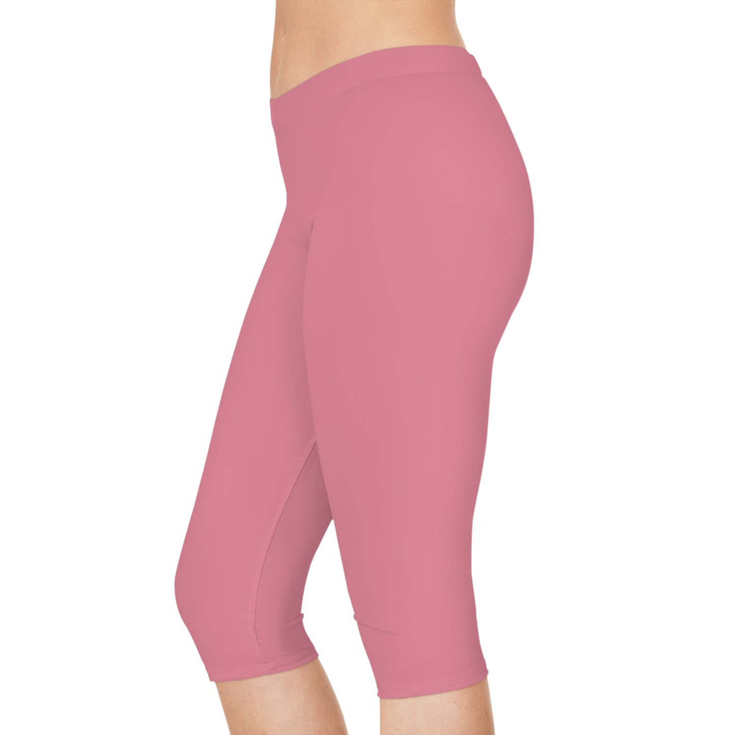 Pink Color Capri Leggings, Pink Capri Leggings 22