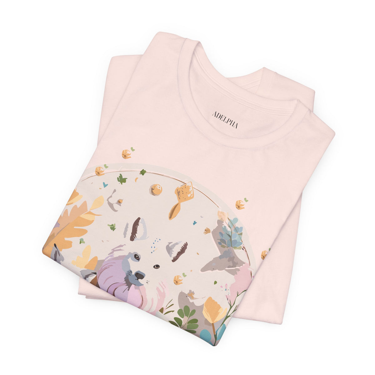 Medallion Graphic Unisex Cotton Bella+Canvas Tee with Art Design d56