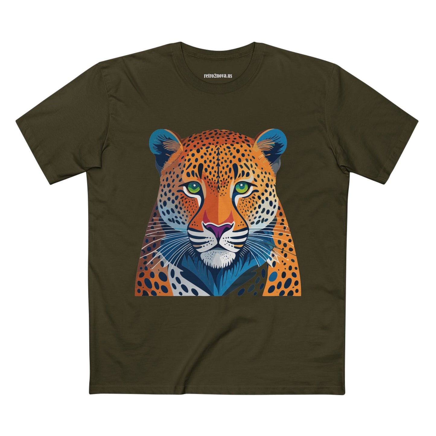 Unisex Cheetah Shirt Premium Cotton Tee With Original Art Design From Retro2Nova Art Collection For Everyday Comfort
