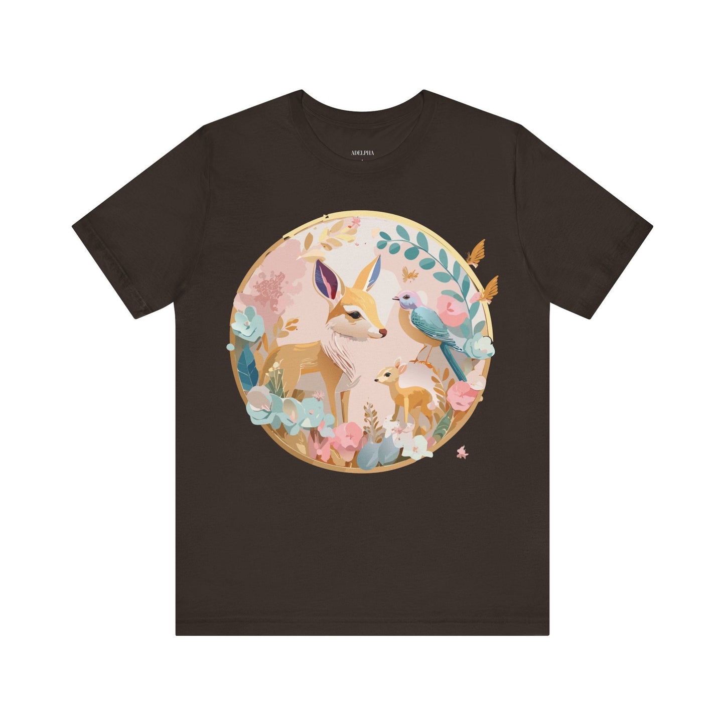Adelpha Medallion Graphic Tee Unisex Short Sleeve Shirt Vintage Inspired Art Design